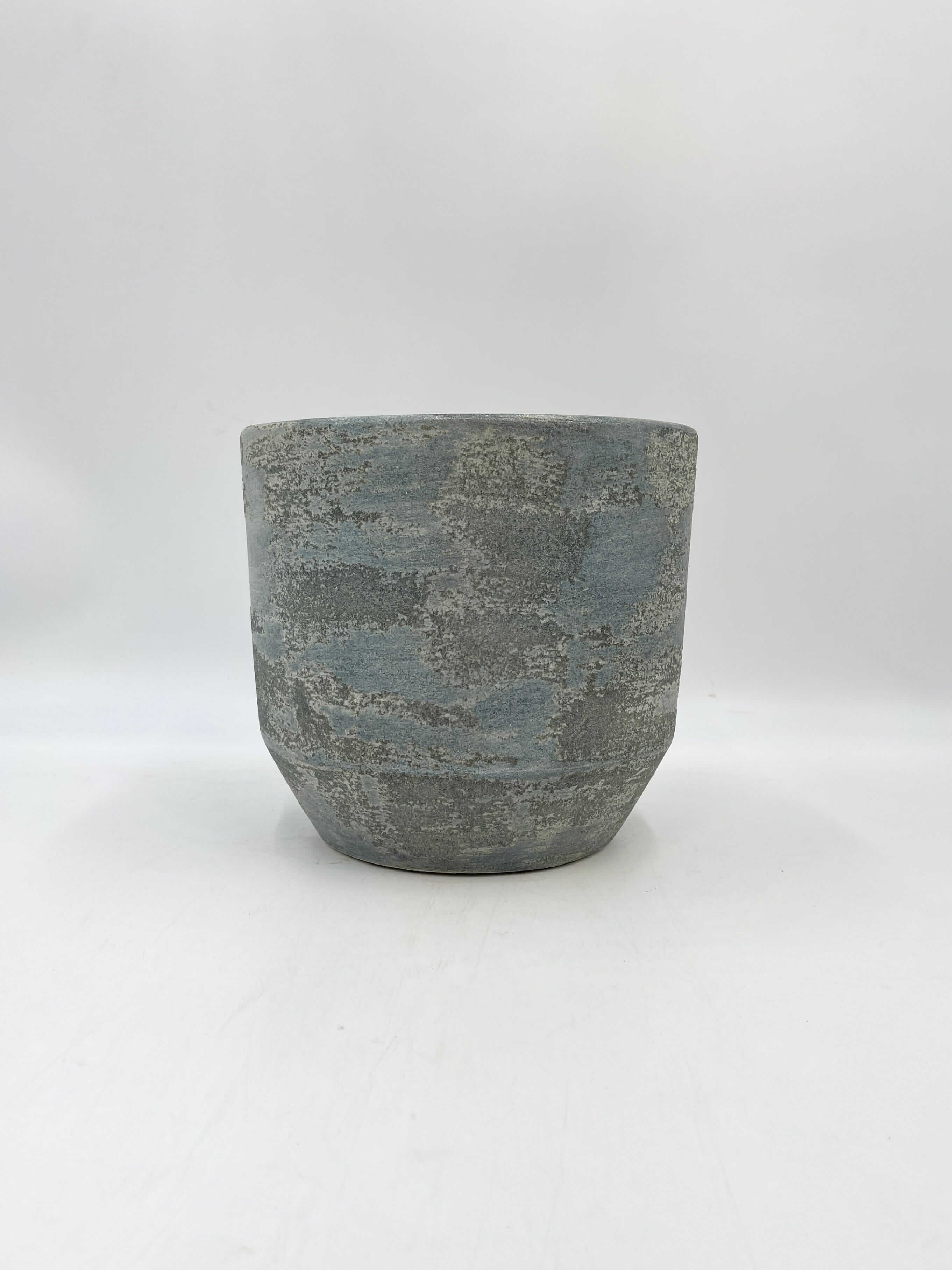 Lars Ceramic Plant Pots, Grey & Blue, Handmade