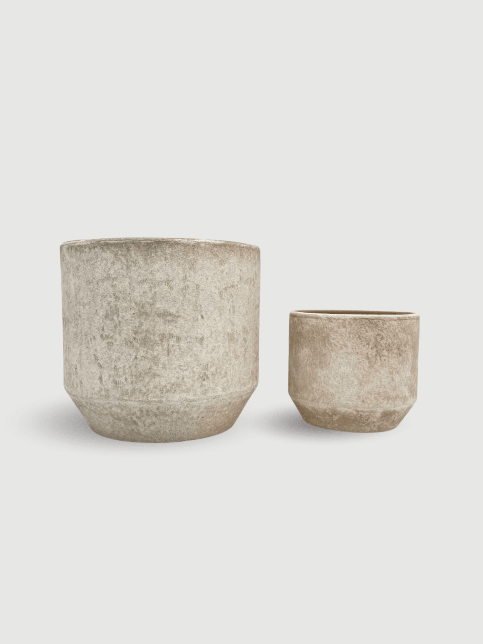 Lars Ceramic Plant Pots, Rustic Beige, Handmade XL, House Plant Pot, D29cm - Rebel Plants