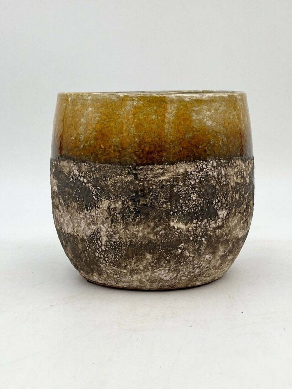 Lindy Ceramic Plant Pots, Ochre Yellow, House Plant Pot in Multiple Sizes