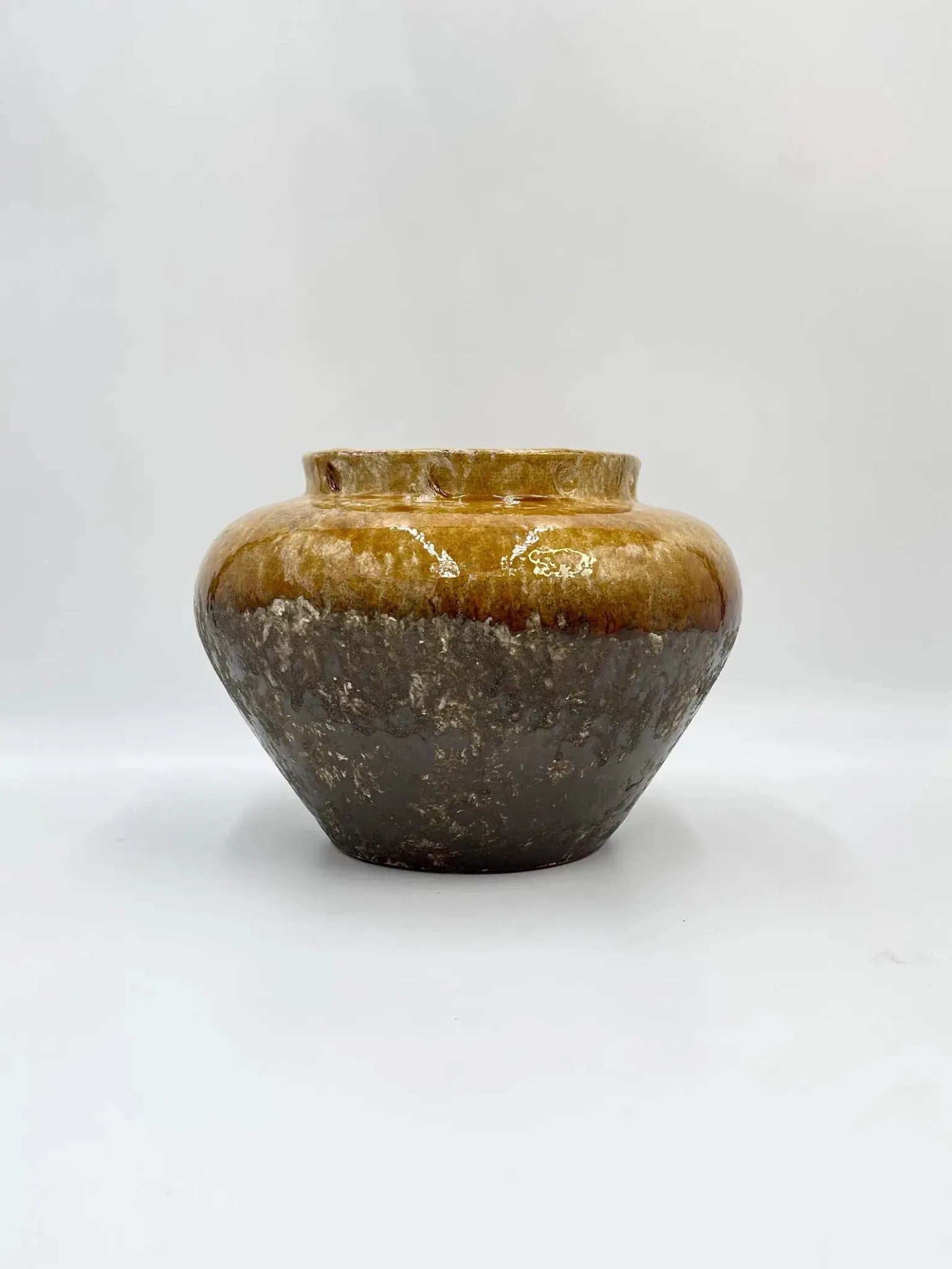 Lindy Ceramic Plant Pots, Ochre Yellow, House Plant Pot in Multiple Sizes