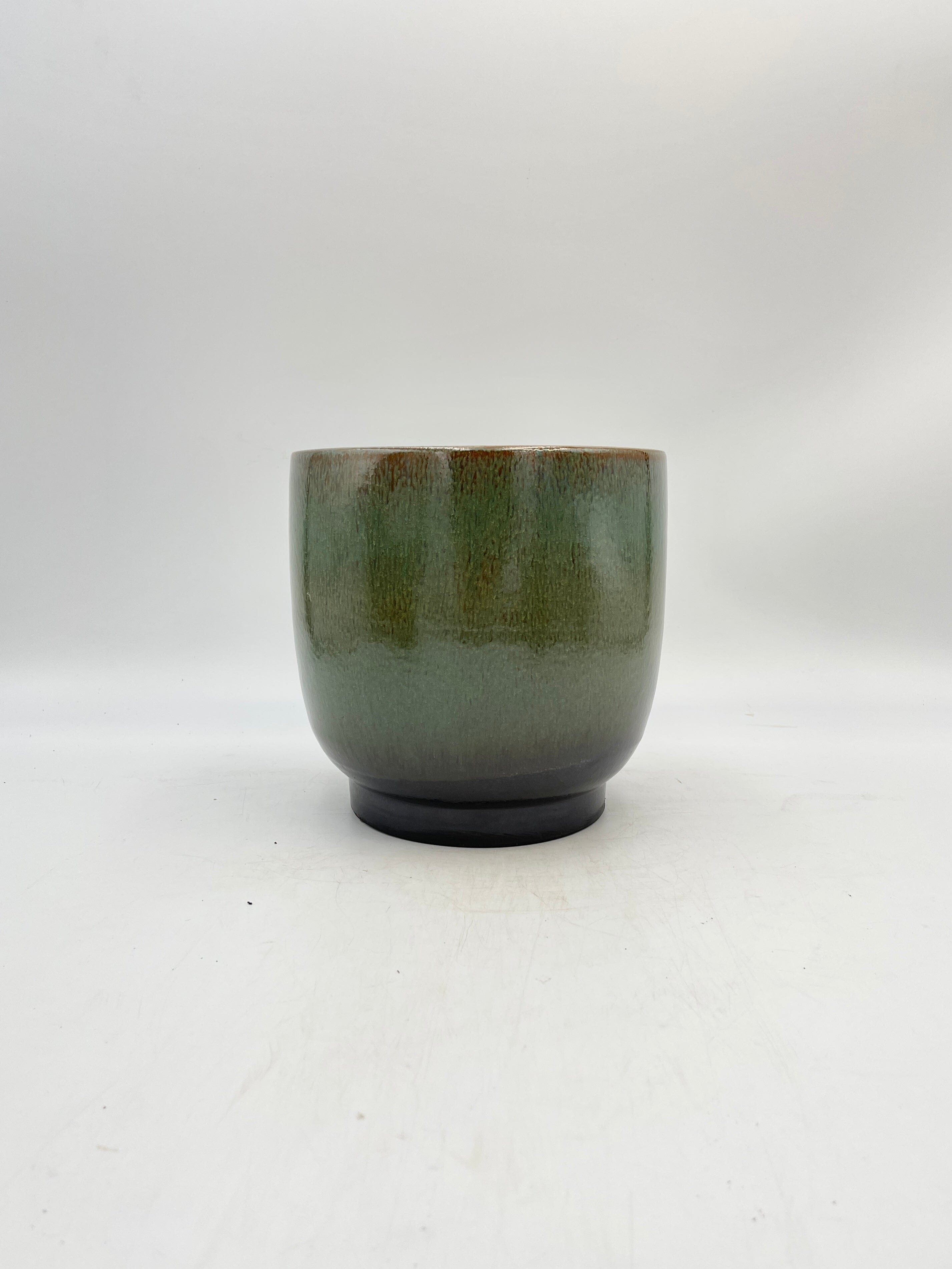 Linn Ceramic Plant Pots, Deep Green