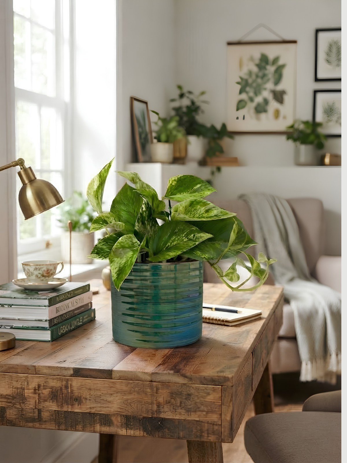 Epipremnum Pinnatum, Marble Queen Money Plant, Pothos, Devils Ivy Trailing Houseplant