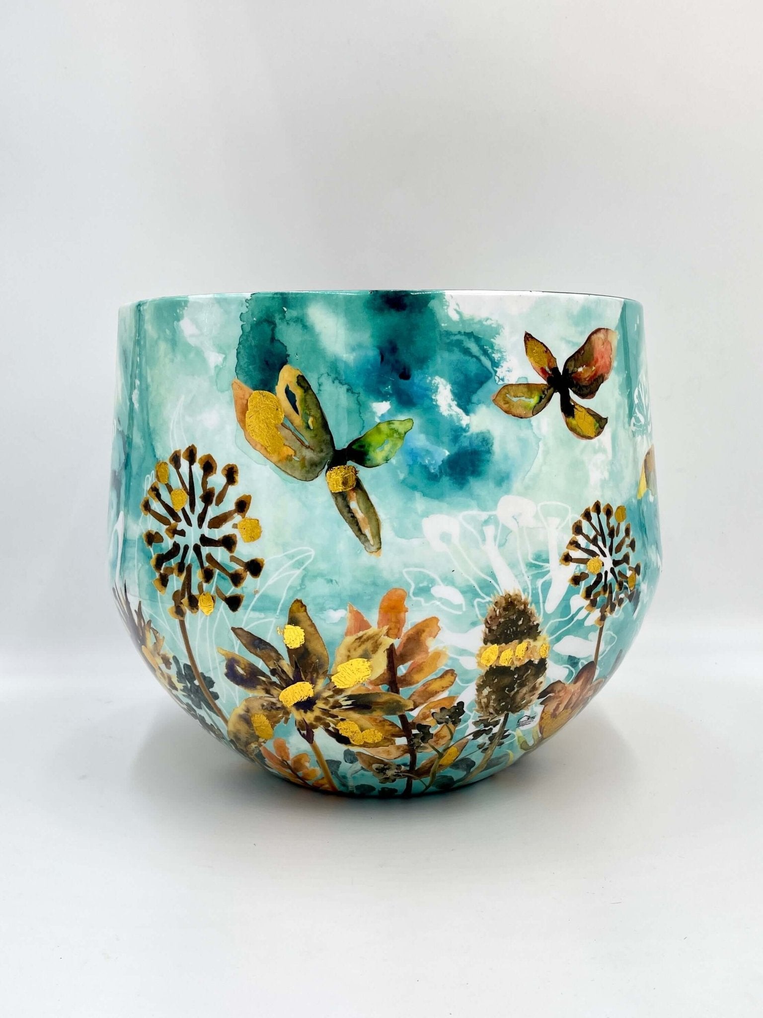 Fresia Metal Plant Pots by Lammie, Designer Plant Pots in Multiple Sizes