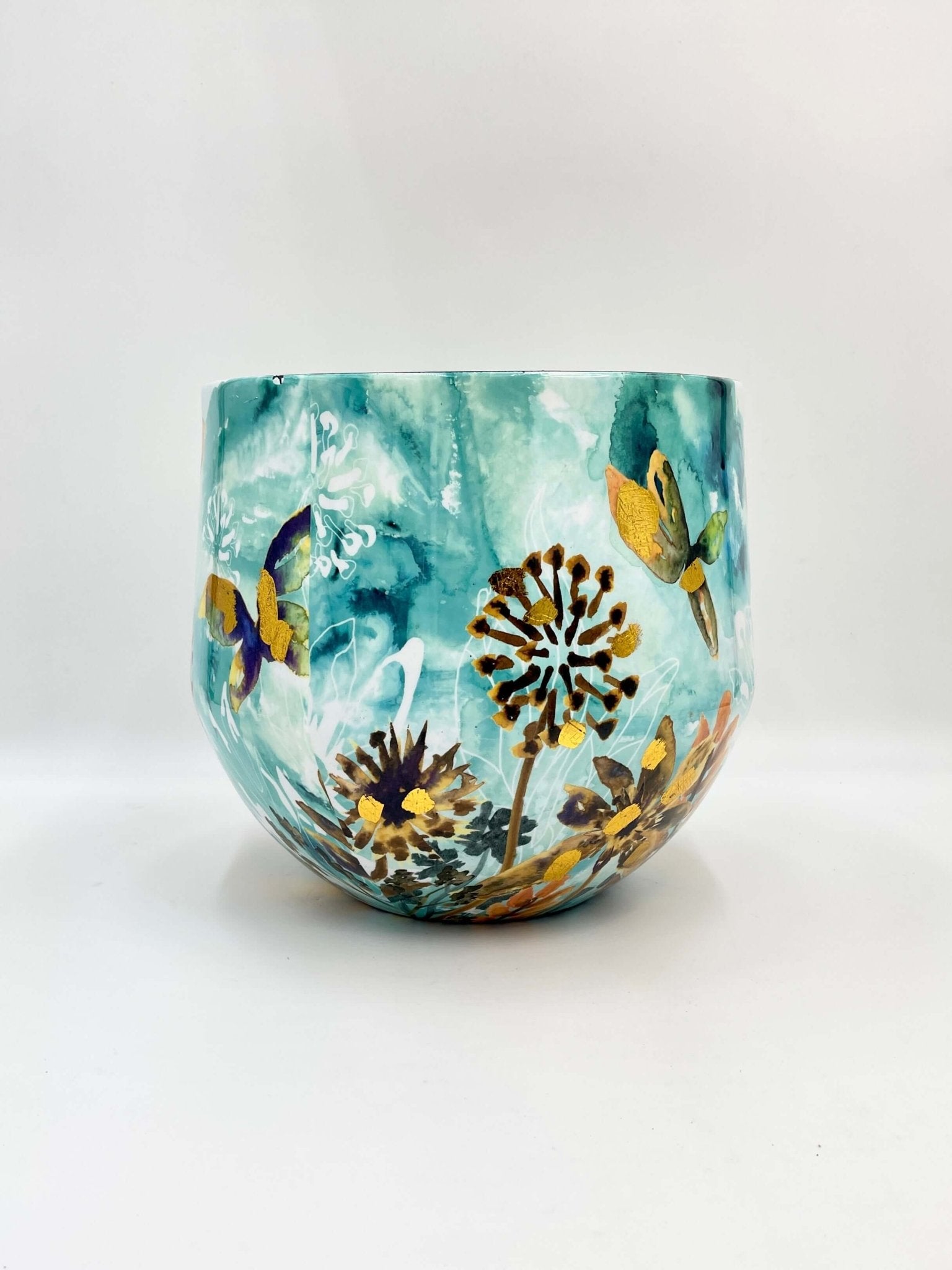 Fresia Metal Plant Pots by Lammie, Designer Plant Pots in Multiple Sizes