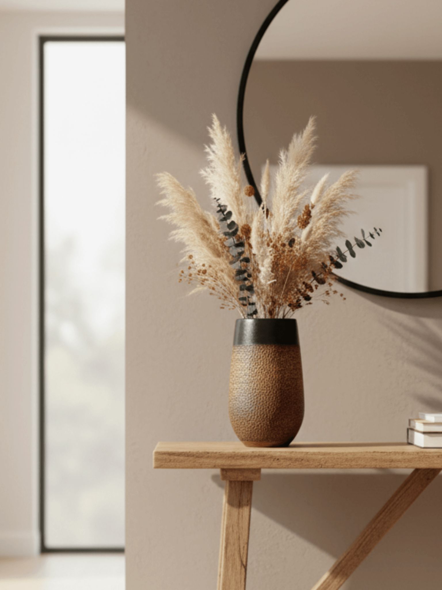 Mocha_Ceramic_Vase_-_Mya_Minimalist_Modern_Vase_-_H30cm_Housewarming_gift