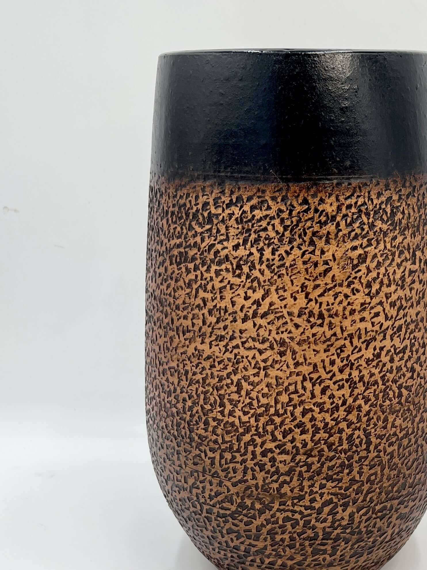 Mocha Ceramic Vase - Mya Minimalist Modern Vase - H30cm