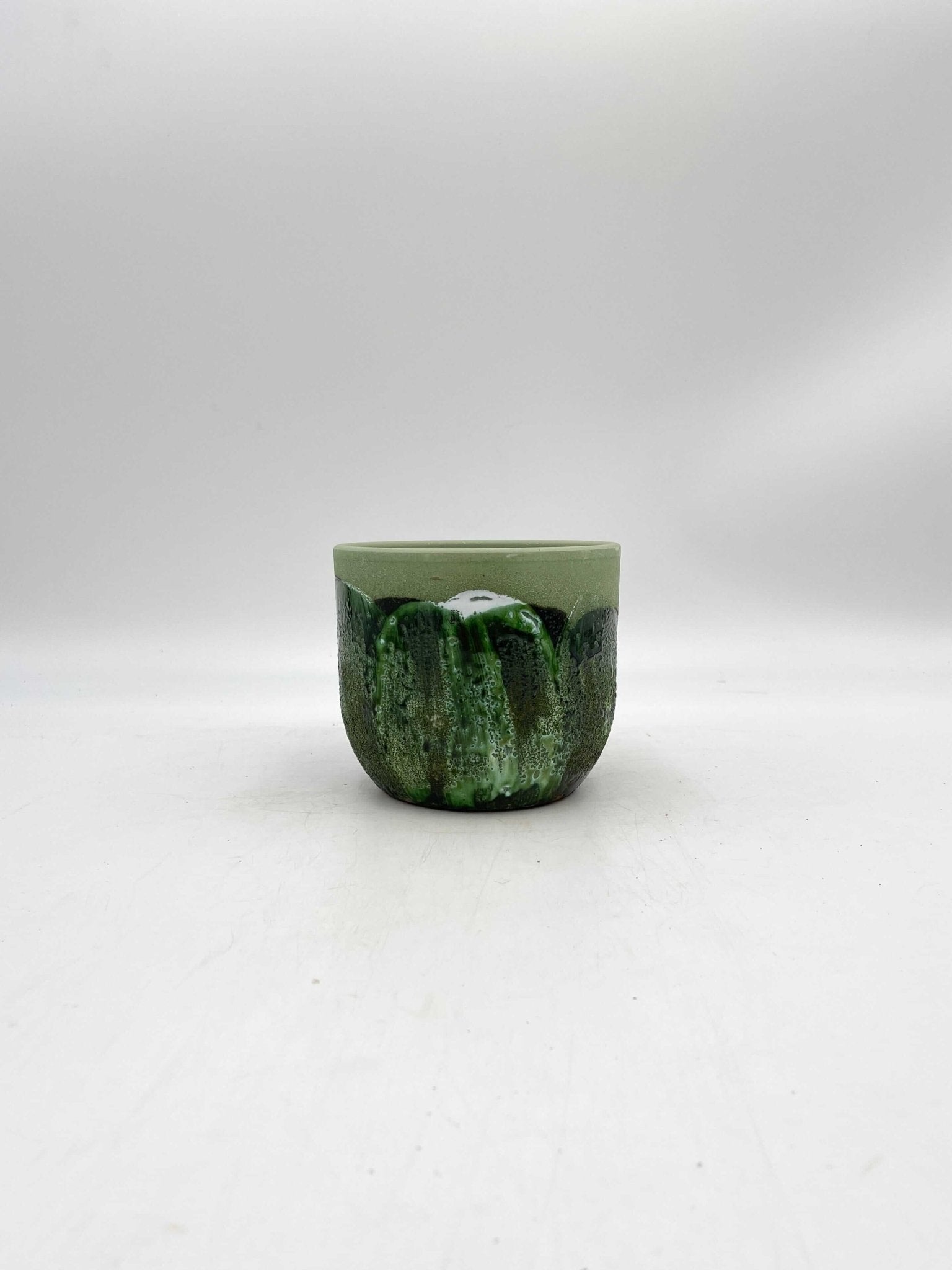 Moon Jungle Plant Pots, Ceramic Green, House Plant Pot in Multiple Sizes