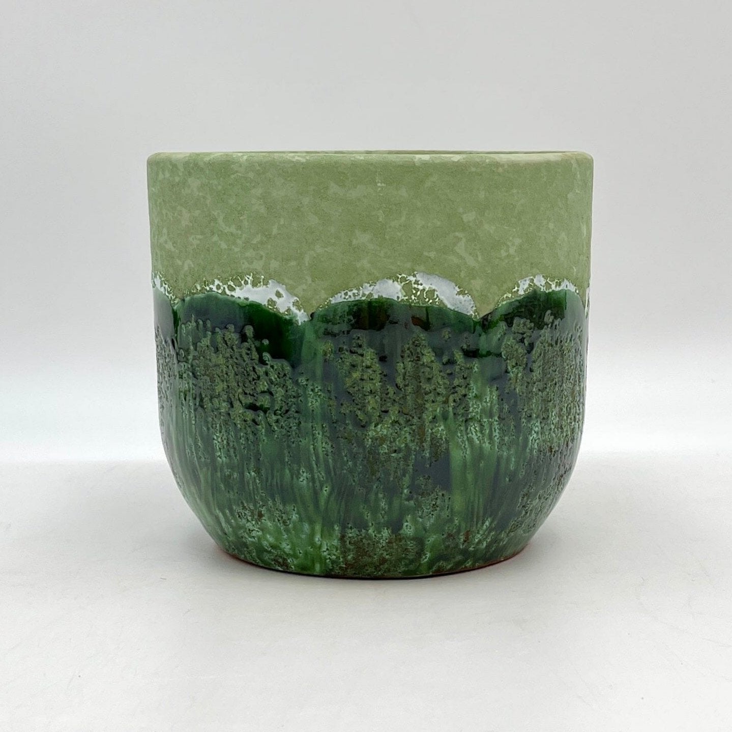 Moon Jungle Plant Pots, Ceramic, Green