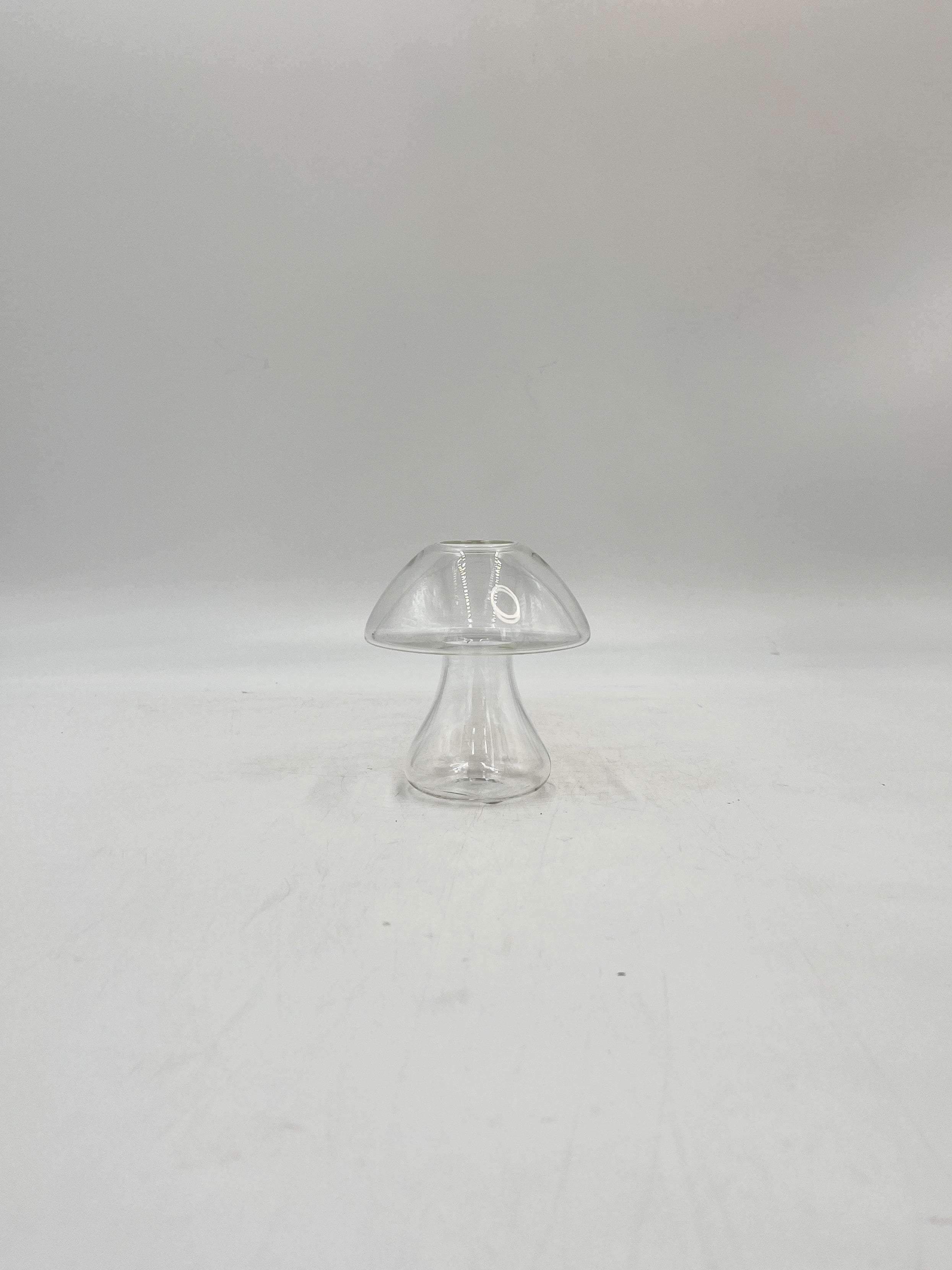 Mushroom Glass Vase, H12cm