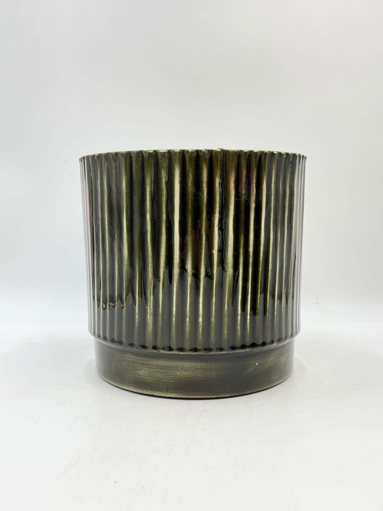 Nella Forest Handmade Metal Pots, Green, Indoor Pot in Multiple Sizes