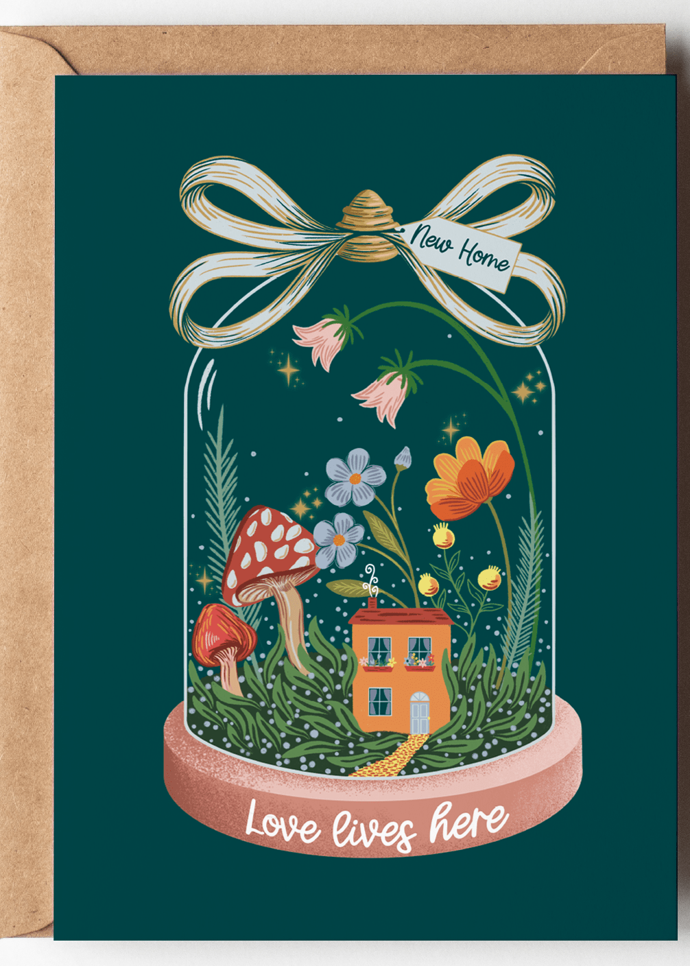 New Home Card | Floral | Folk Cosy Design - Rebel Plants