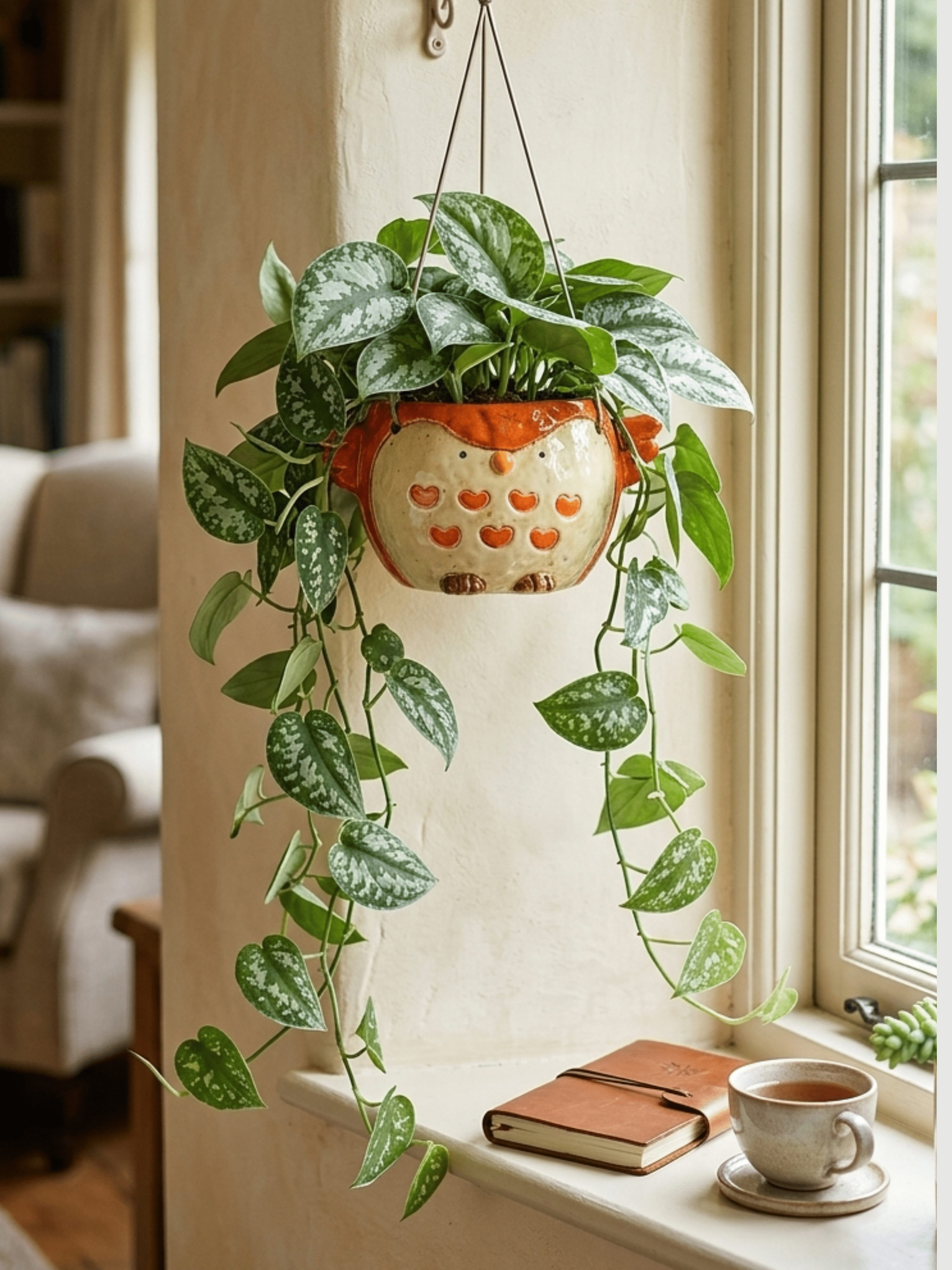 Orange Bird Hanging Plant Pot | Funny Gift