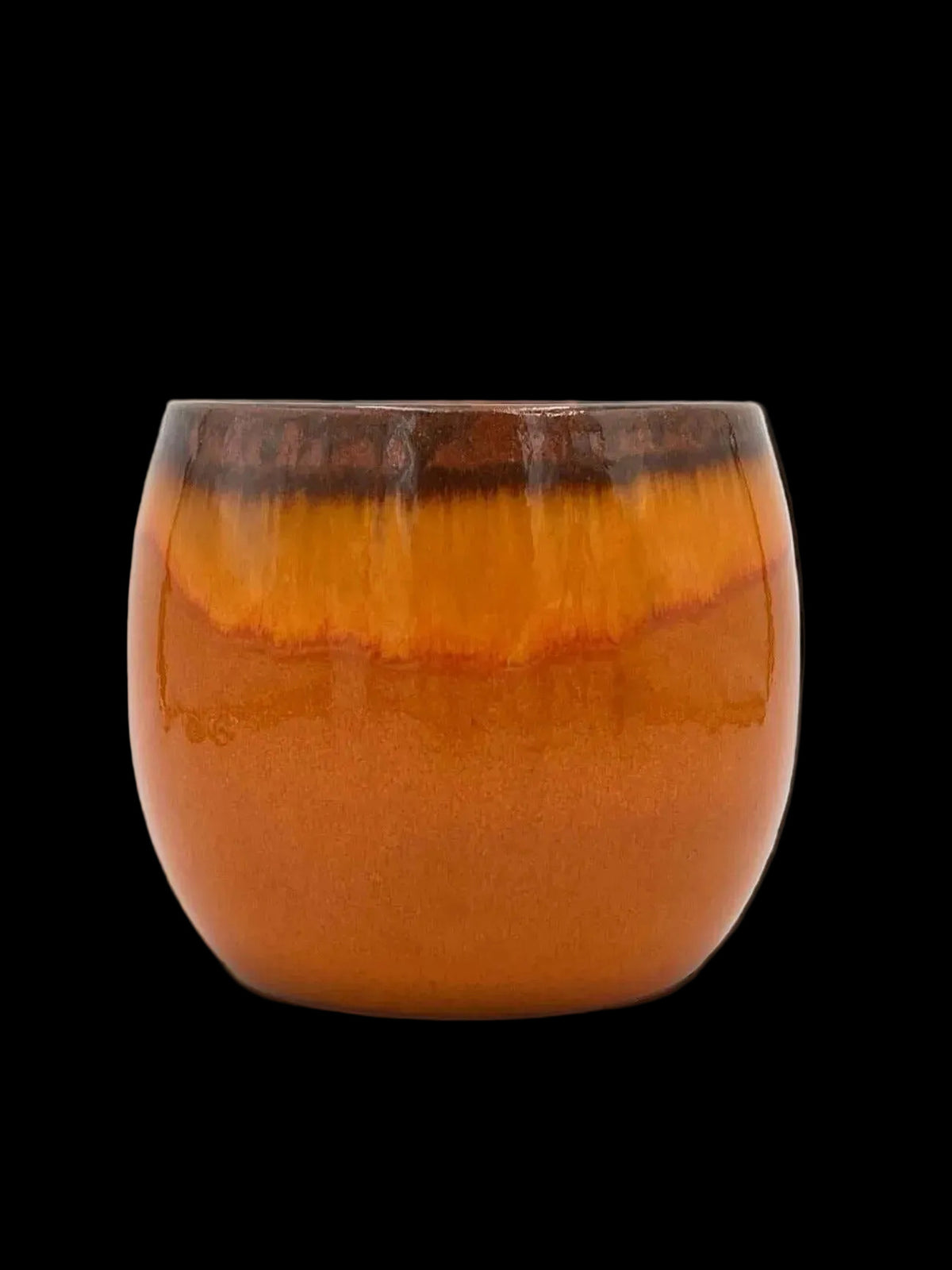 Orange Plant Pot Charlotte - Retro Ceramic Plant Pot - Multiple Sizes