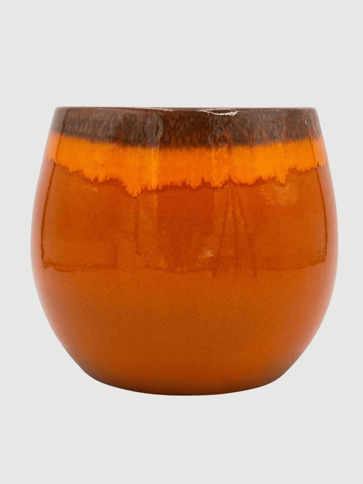 Orange Plant Pot Charlotte - Retro Ceramic Plant Pot - Multiple Sizes - Rebel Plants
