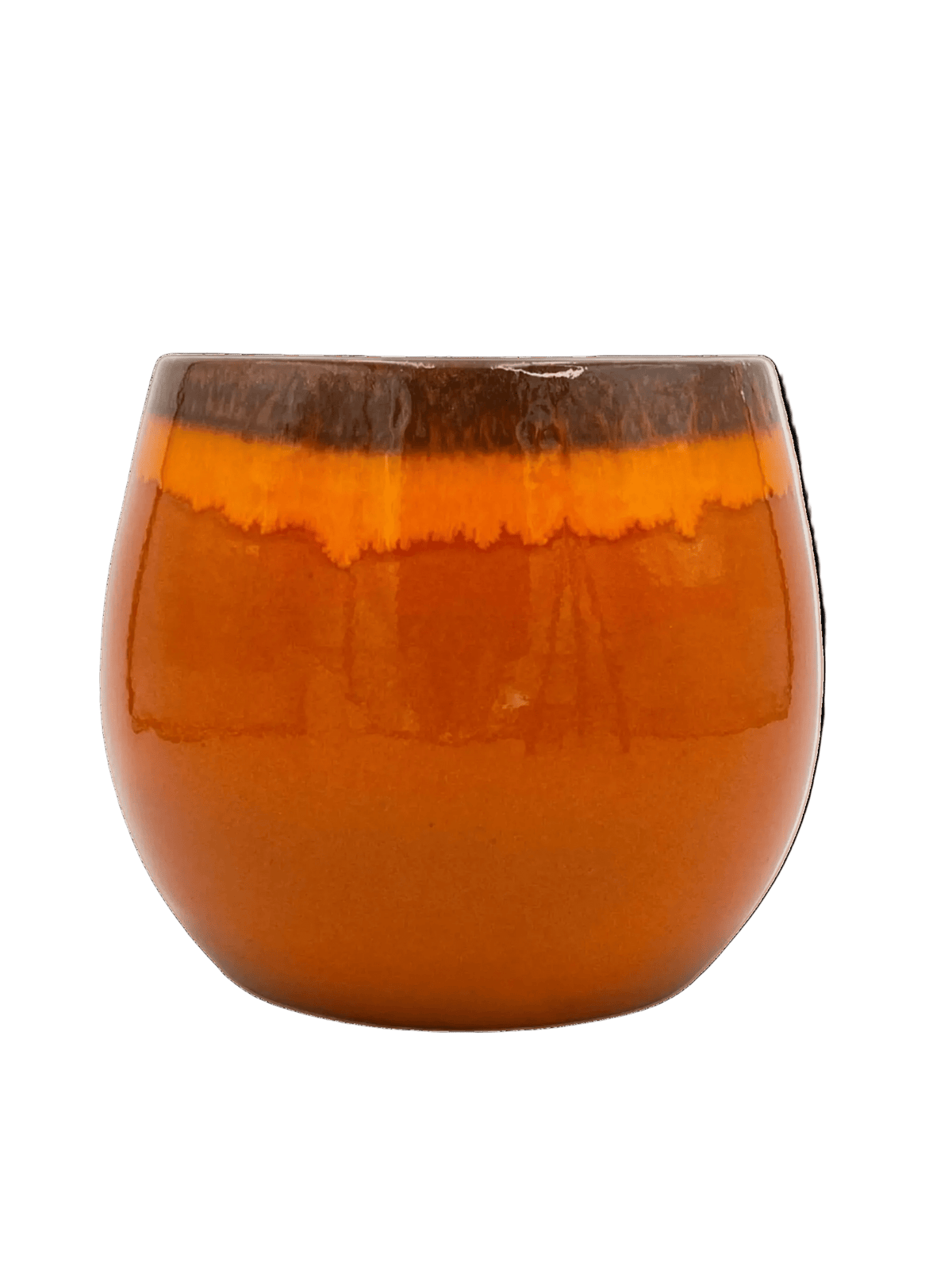Orange Plant Pot Charlotte - Retro Ceramic Plant Pot - Multiple Sizes - Rebel Plants
