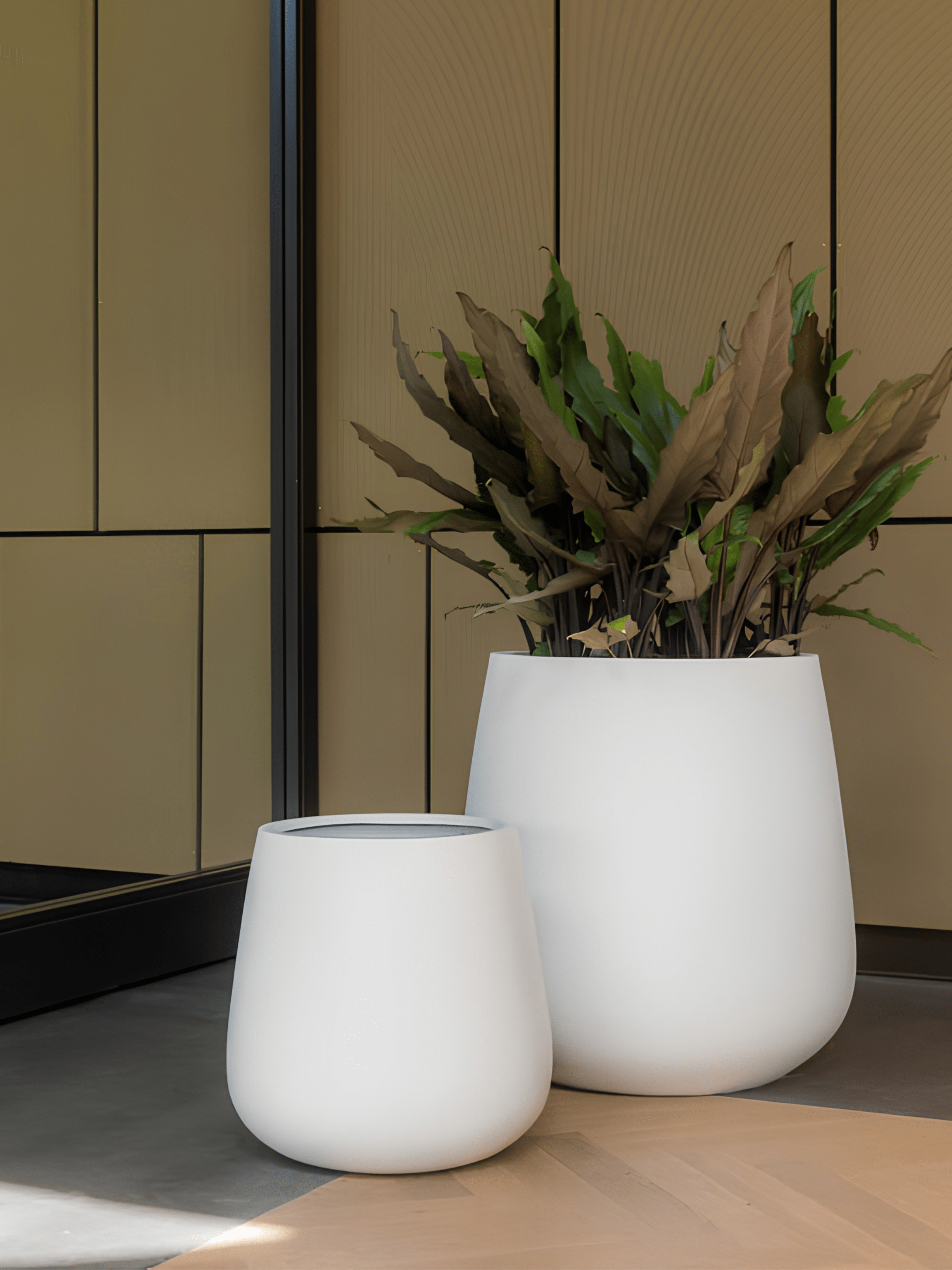Pax M Fiberstone Planter - Matt White - Rebel Plants