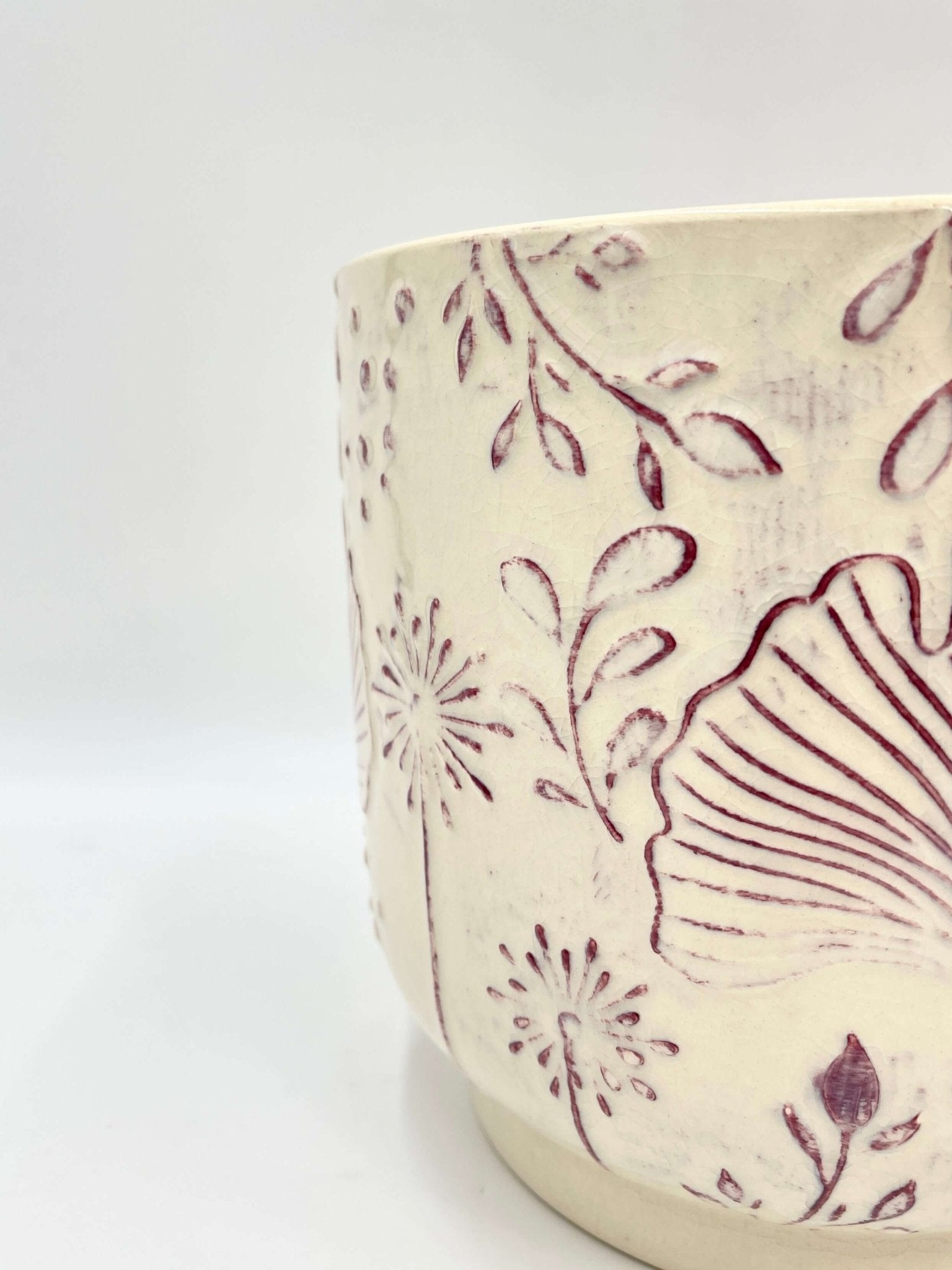 Pink Ceramic Plant Pot Emilia - 14cm - 19cm - Indoor Plant Pot