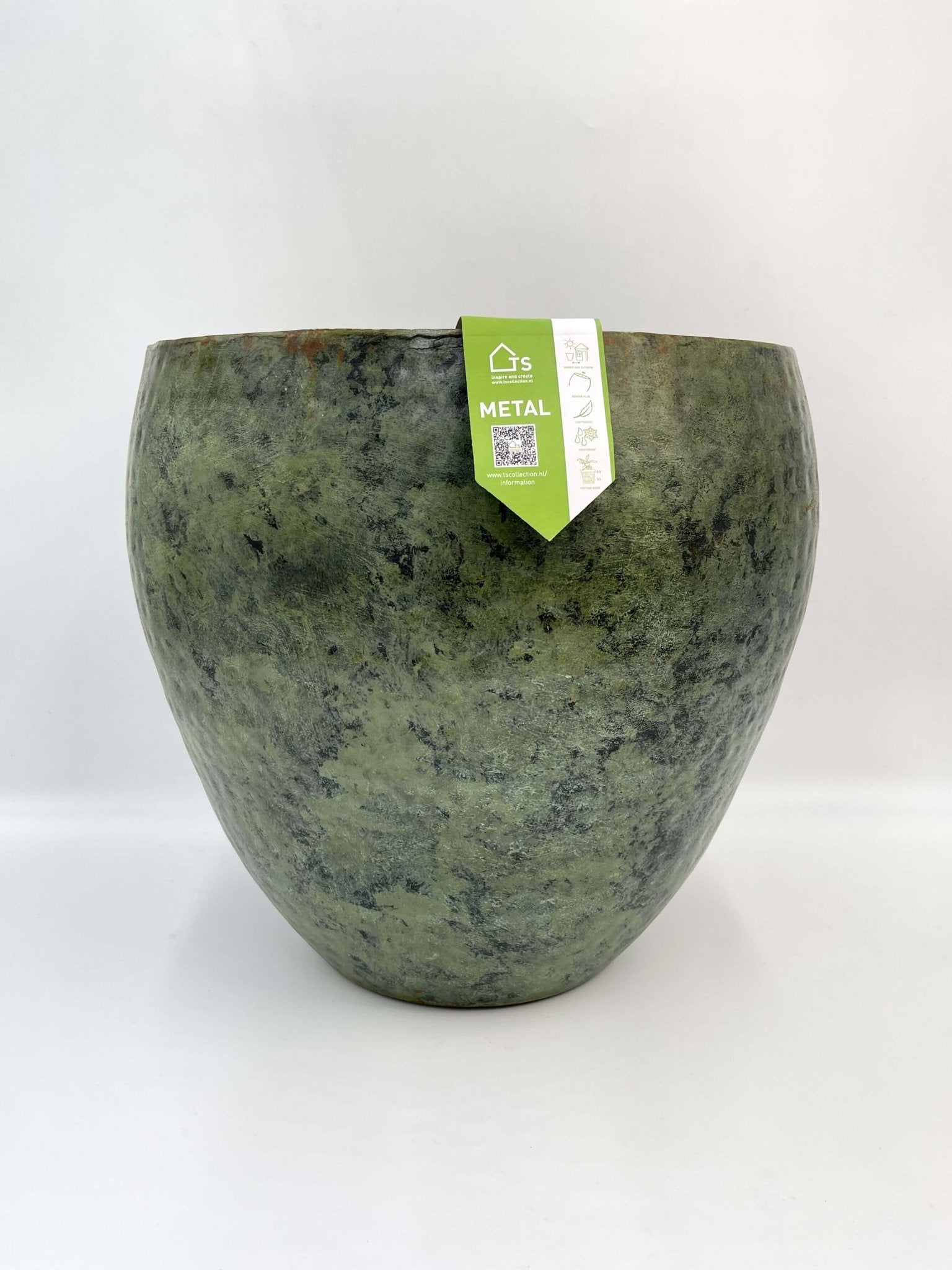 Plant Pots Metal Fabien - Mystic Green - XL Pot - Indoor & Outdoor