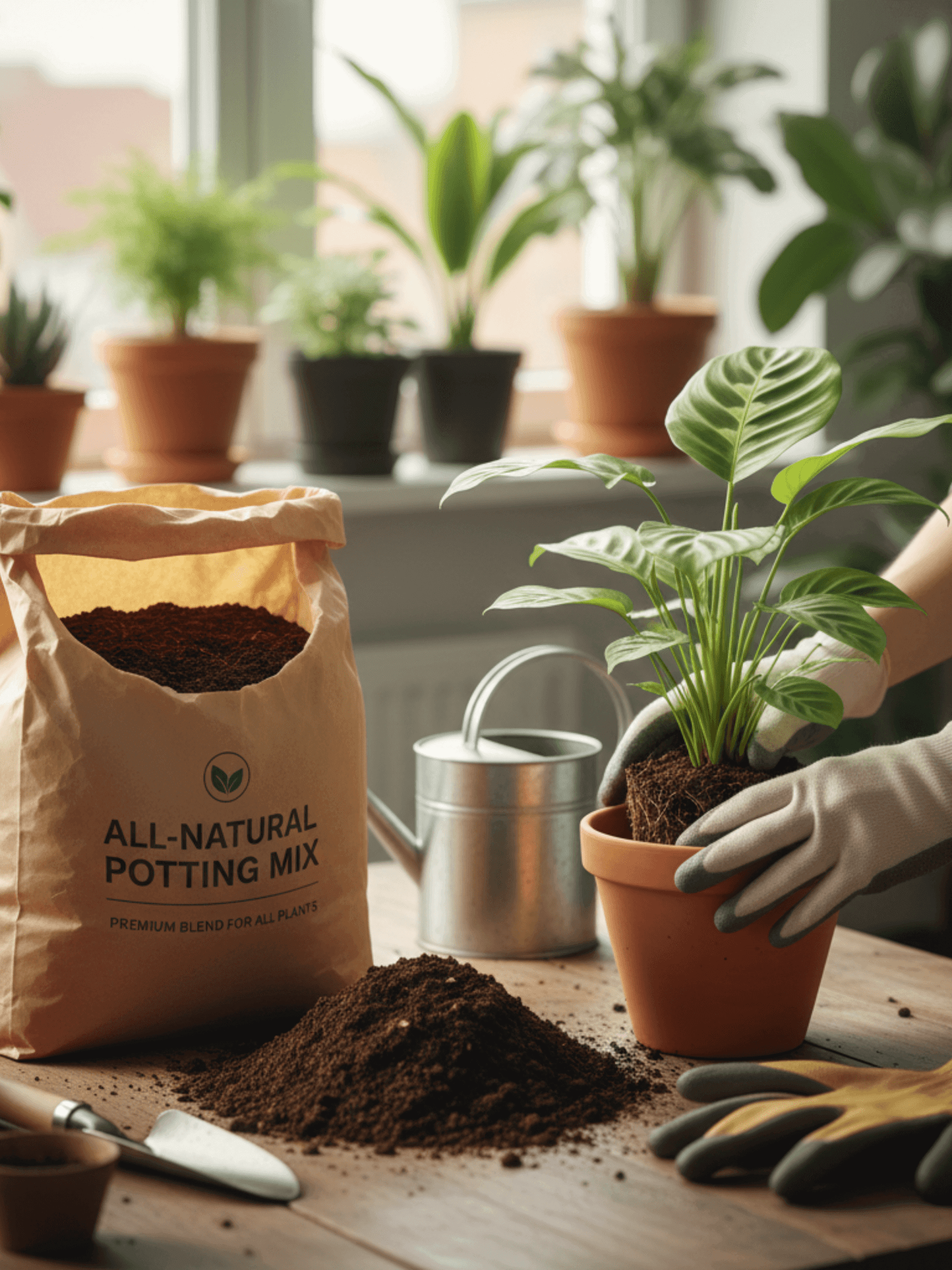 Premium Houseplant Potting Mix, Multi-Purpose Soil