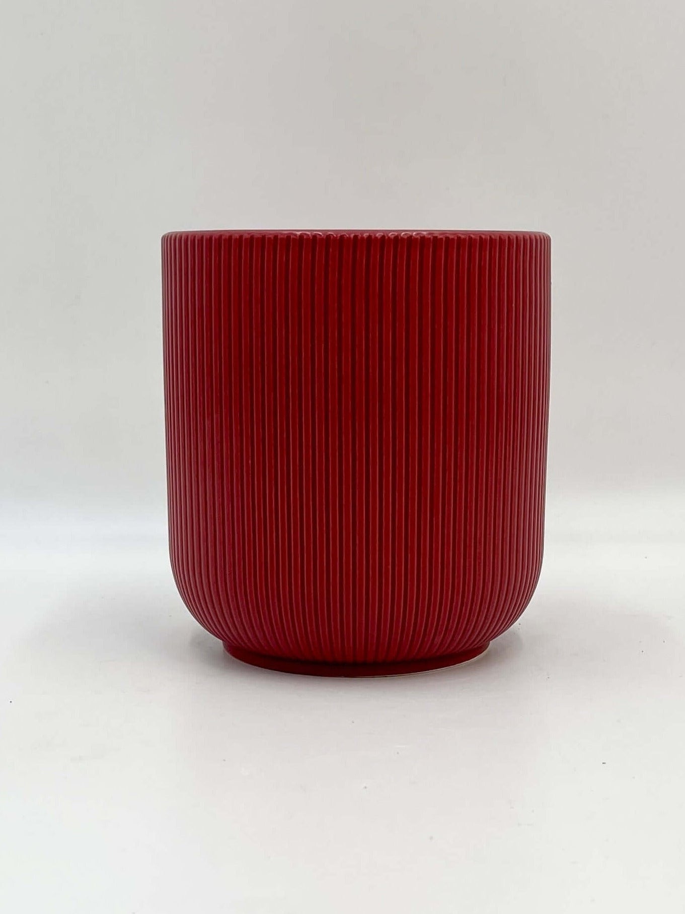  Red Ceramic Plant Pot - Lava D14cm