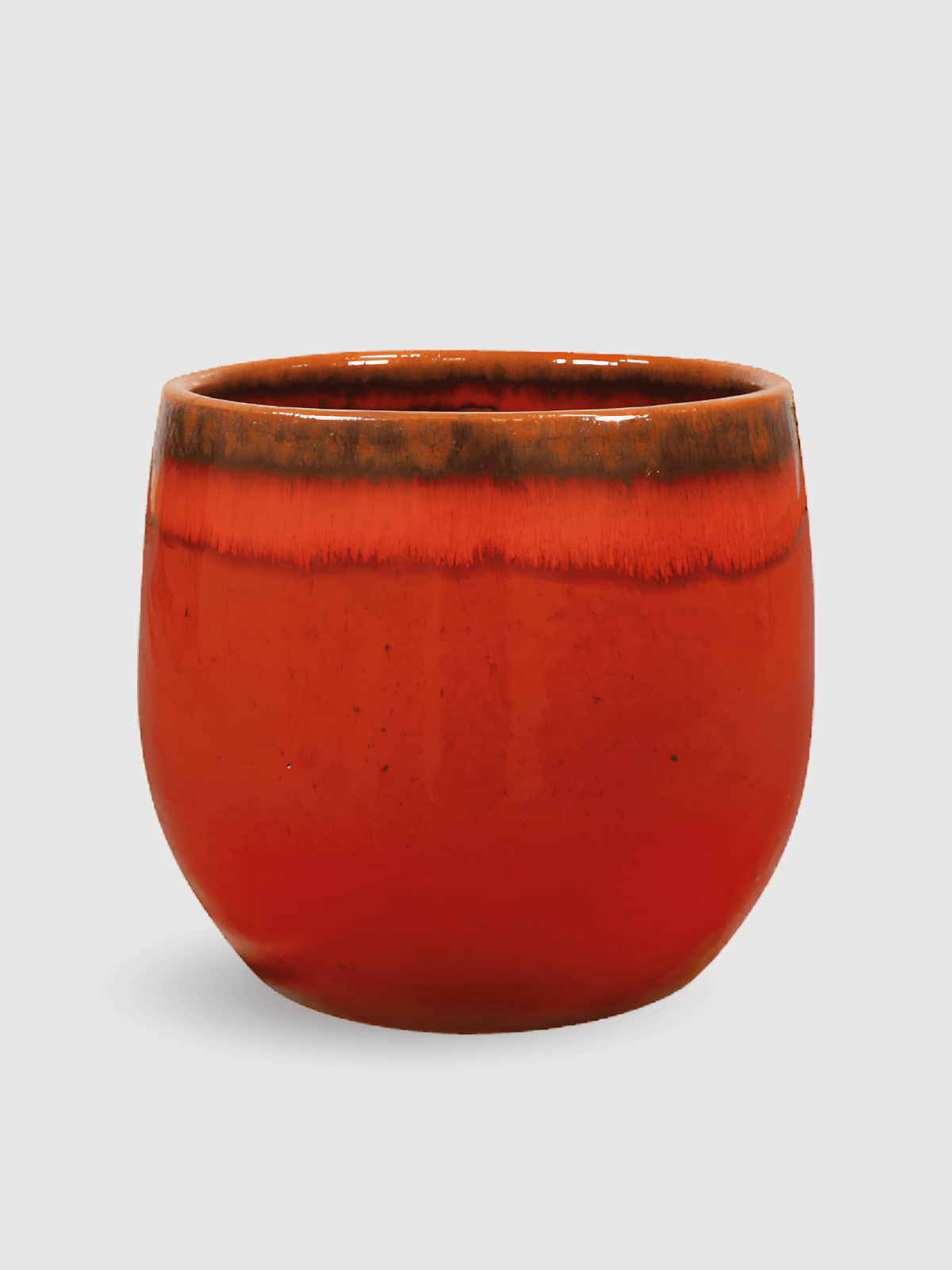 Red Plant Pot Charlotte - Retro Ceramic Plant Pot - Multiple Sizes - Rebel Plants