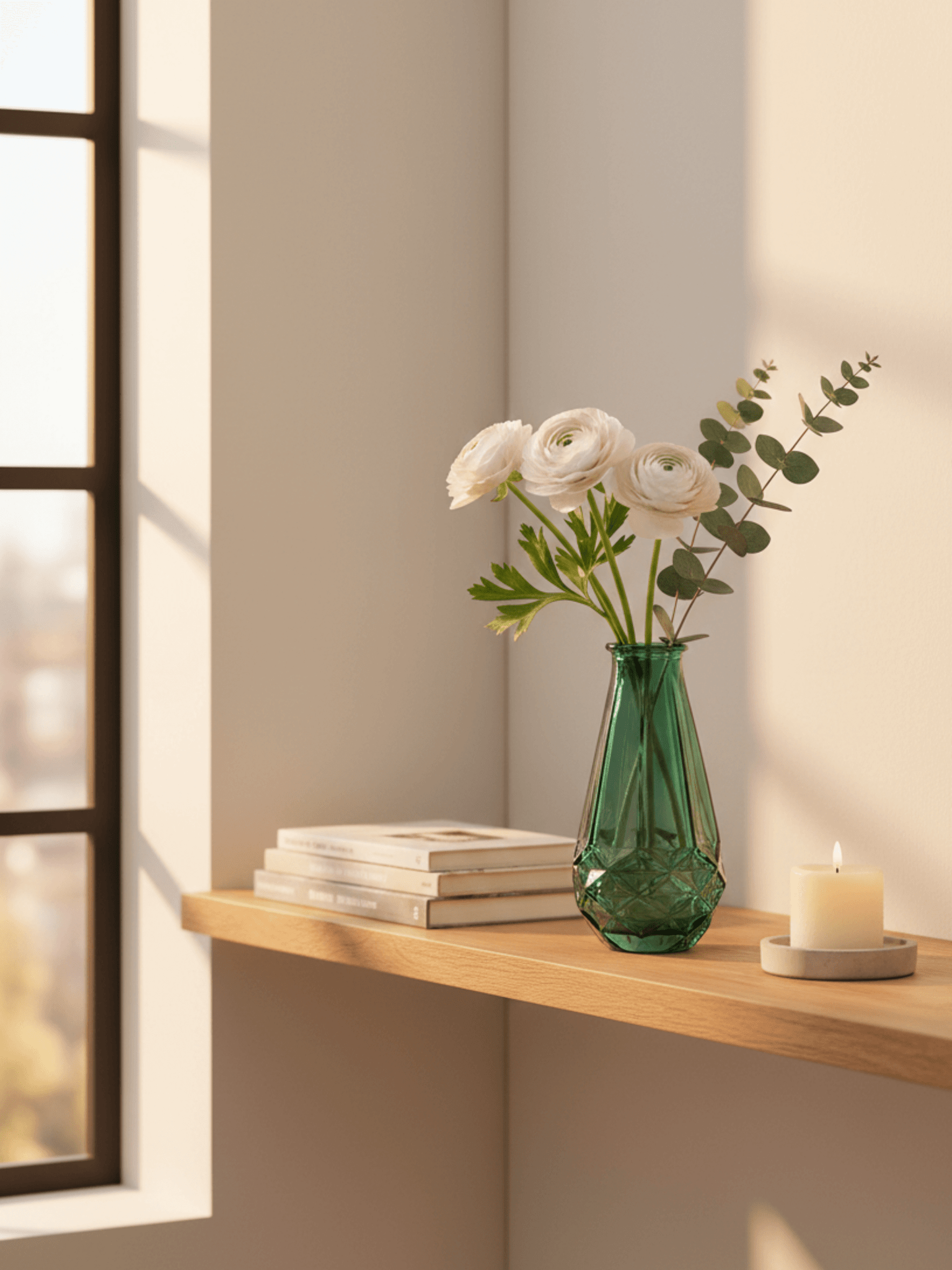 Retro Glass Vases, H14cm