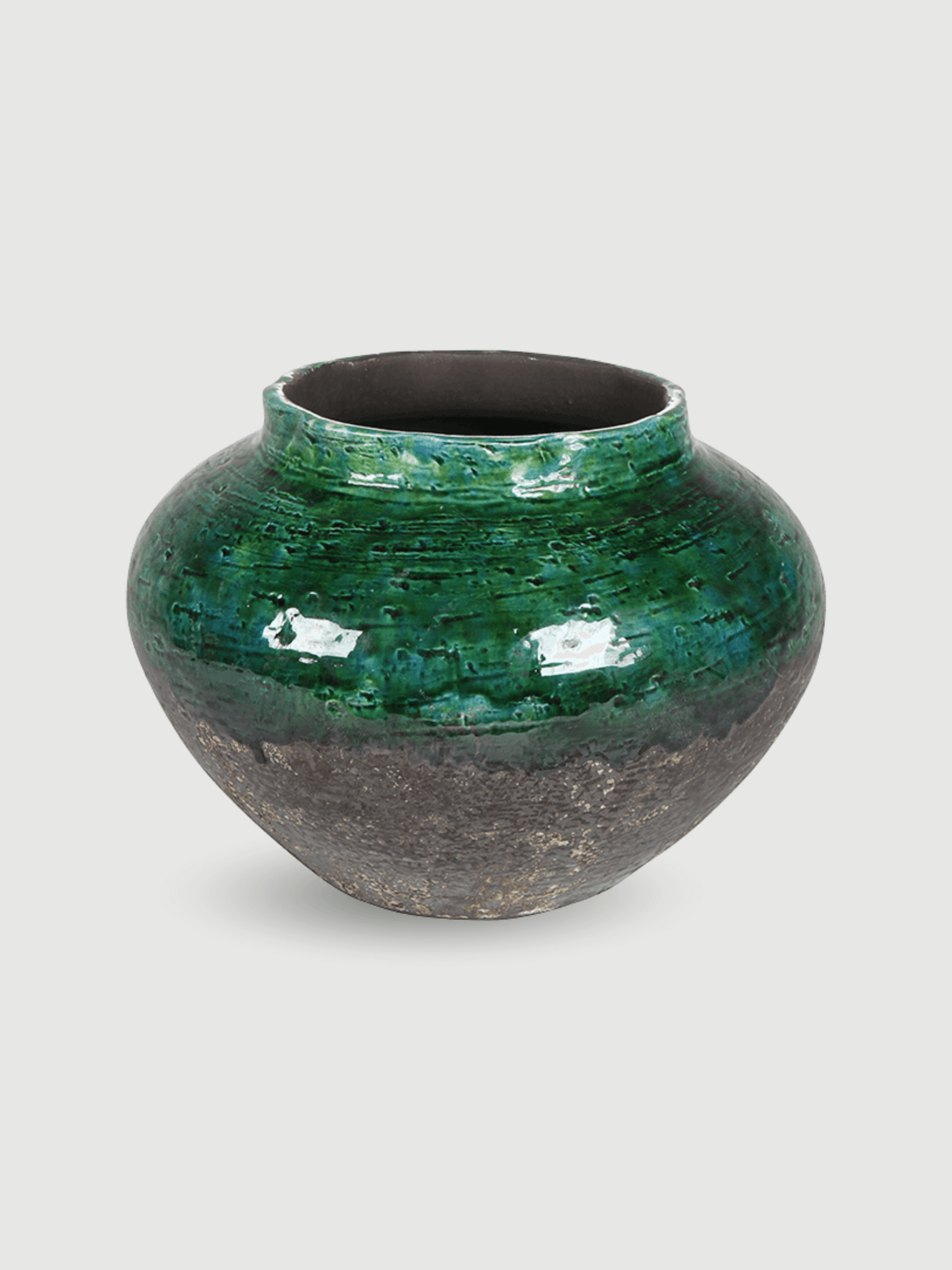  Retro Green Houseplant Pot - Lindy Jar - Handmade - H28cm