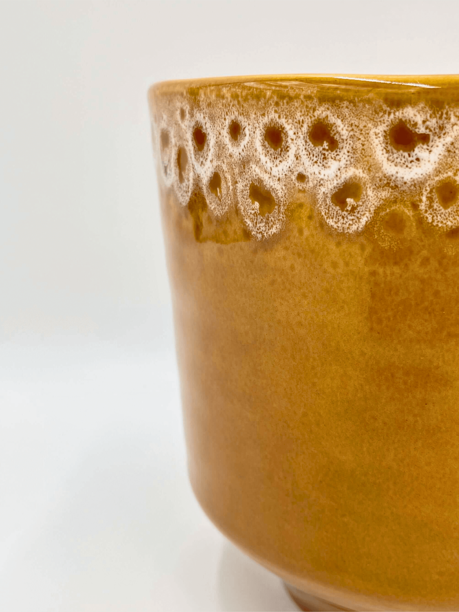Retro Yellow Plant Pot Otis - D16cm, Indoor Plant Pot