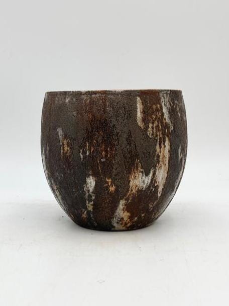 Roel Handmade Ceramic Indoor Pots, Rust Brown