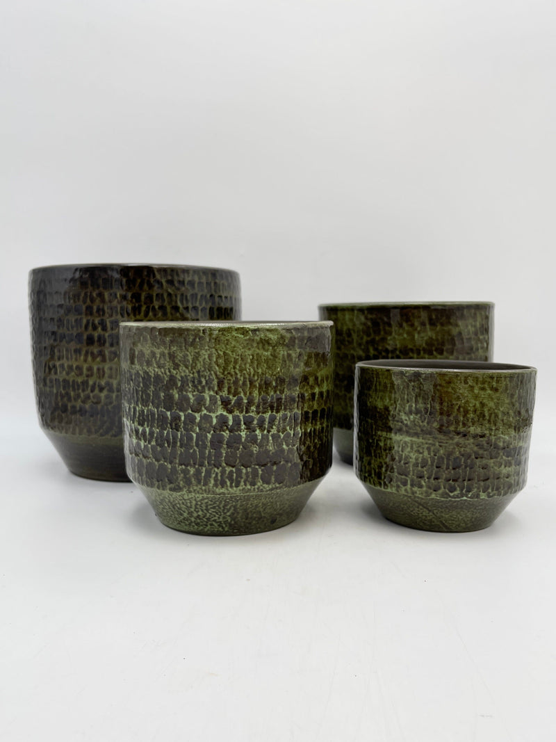 Sanna Ceramic Plant Pots, Green