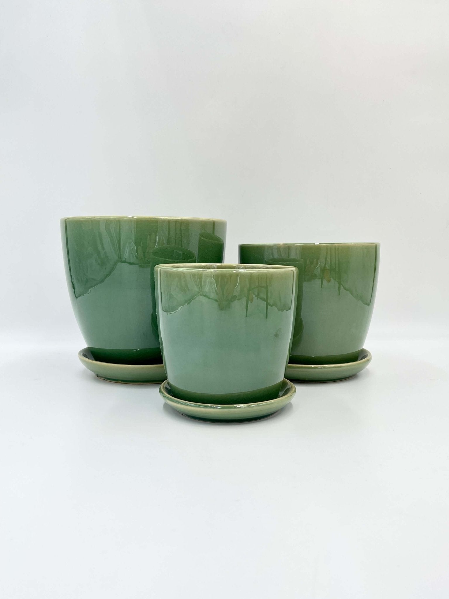 20cm ceramic plant pot Sea Green Plant Pot Rico - 14cm- 20cm