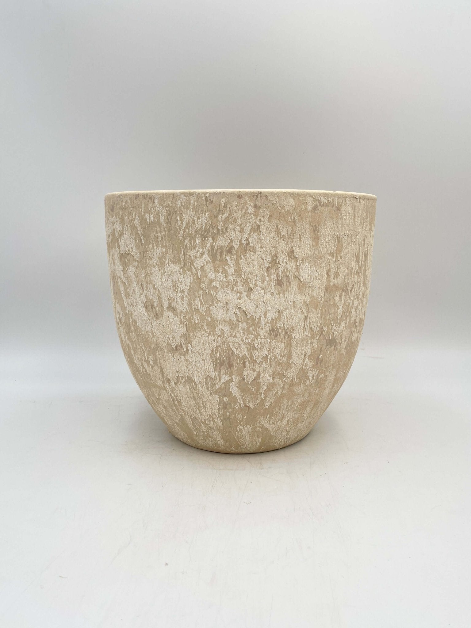 Sem Handmade Ceramic Indoor Plant Pots, Cream beige XL, House Plant Pot in Multiple Sizes