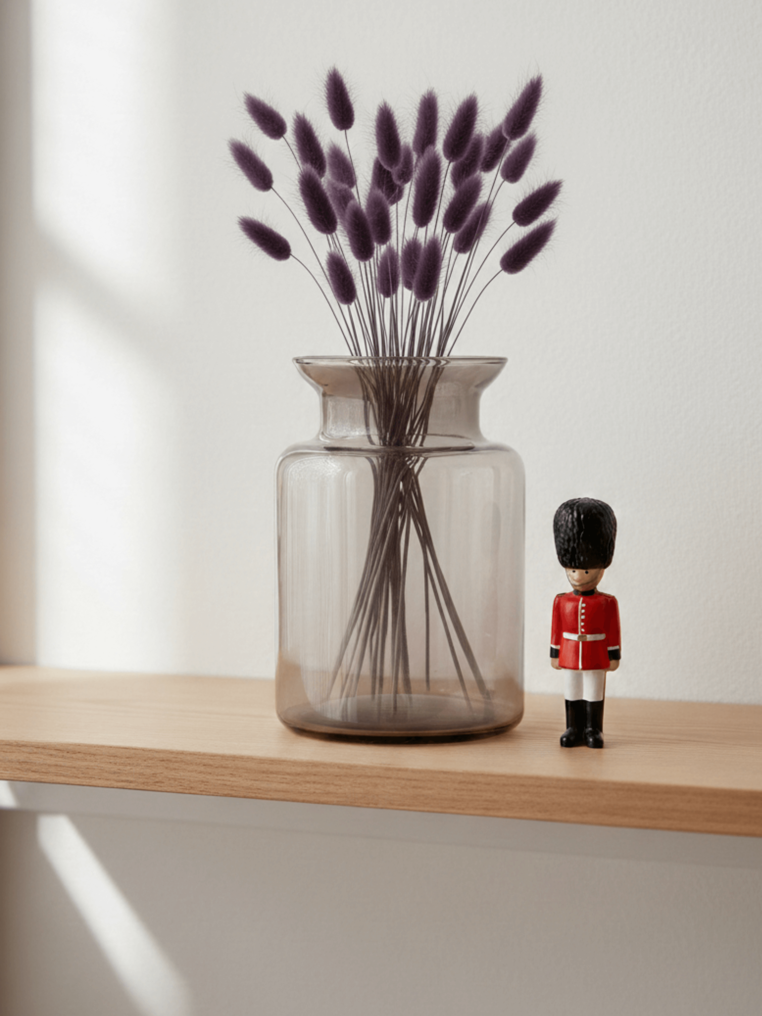 Stolp Glass Vase, Lila, H20 cm