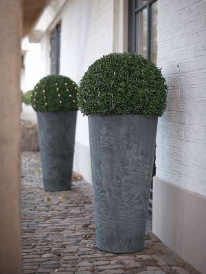 Tall Plant Pot Artstone - Black - Eco Friendly - Indoor & Outdoor