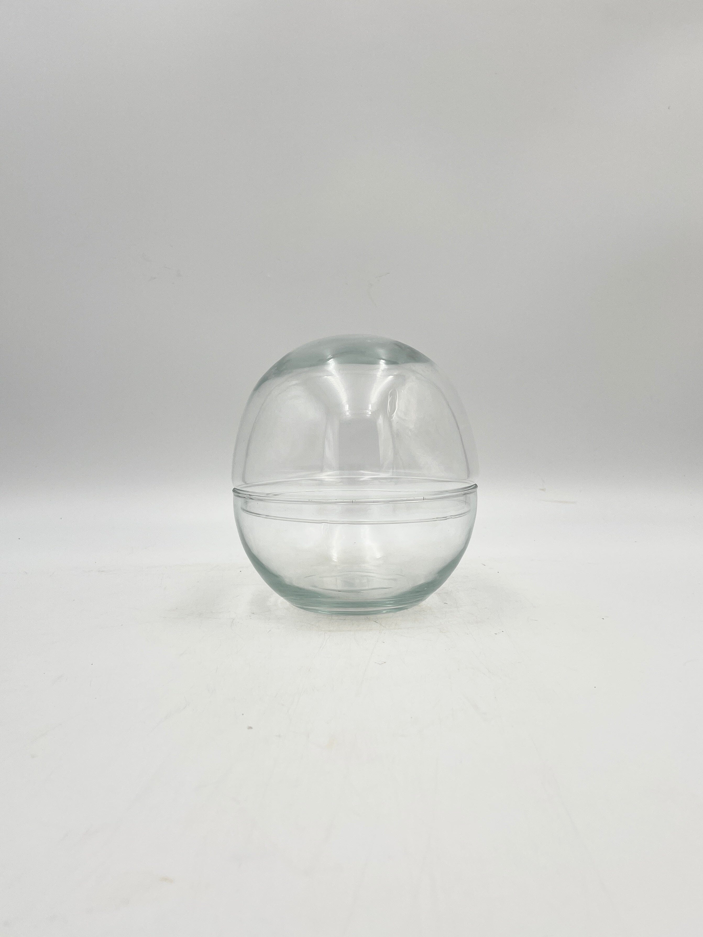 Terrarium Egg, Globe Glass bowl with cover, H17 cm