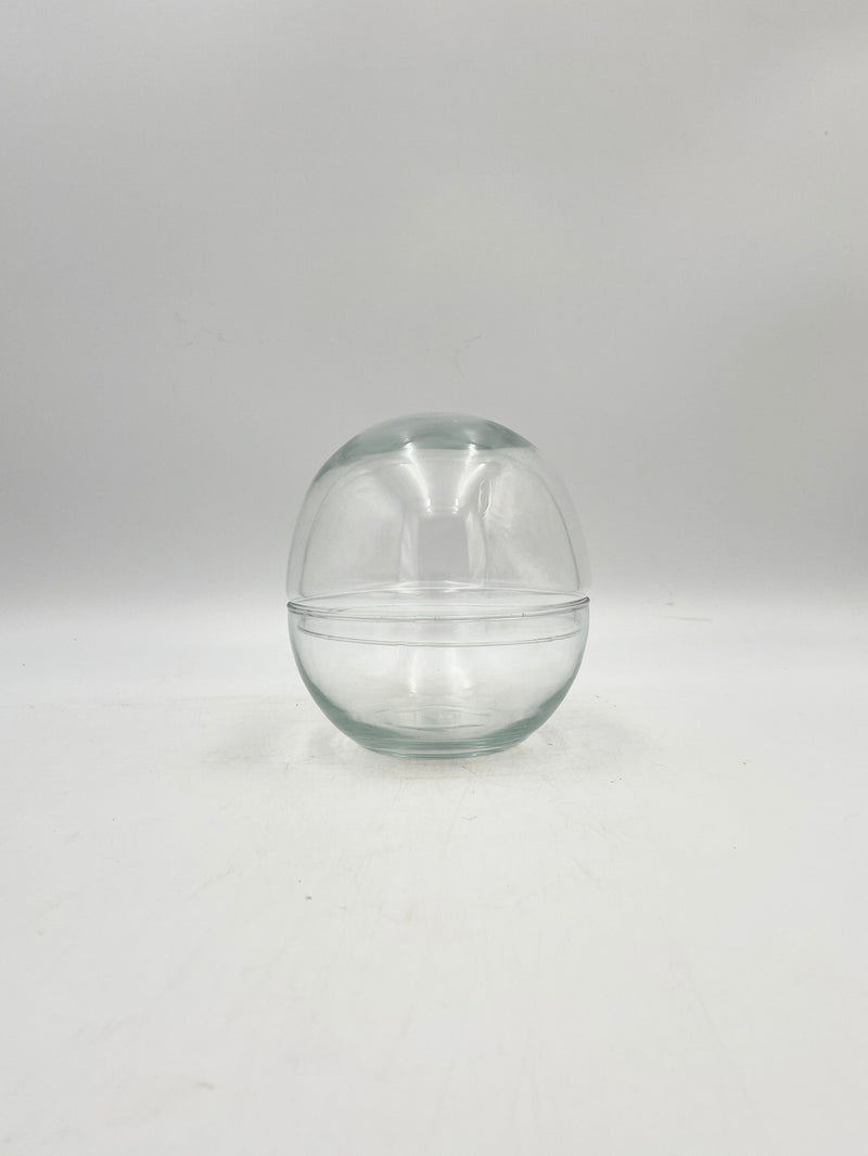Terrarium Egg, Globe Glass bowl with cover, H17 cm