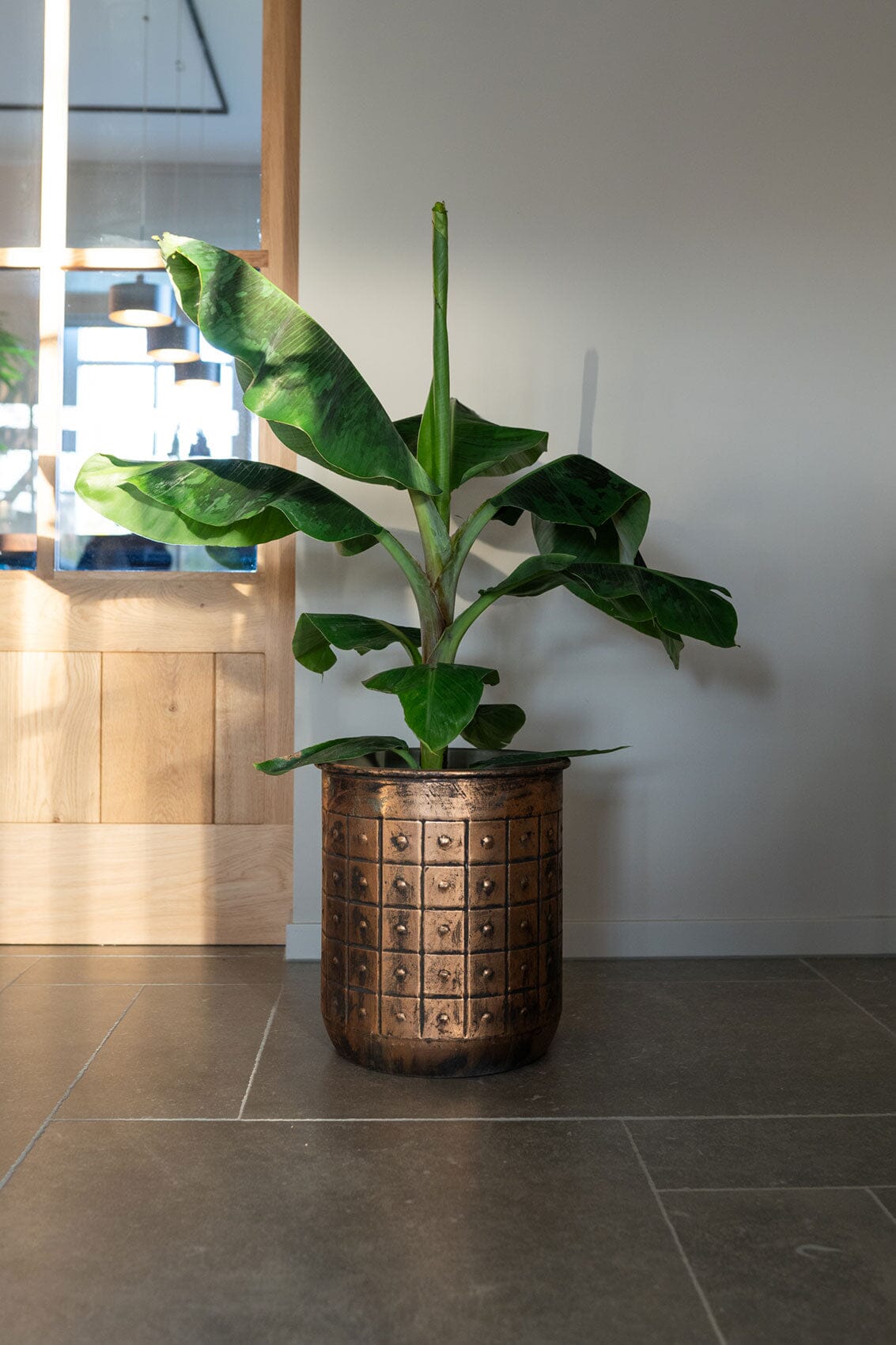 Tobi Large Metal Plant Pots, Handmade