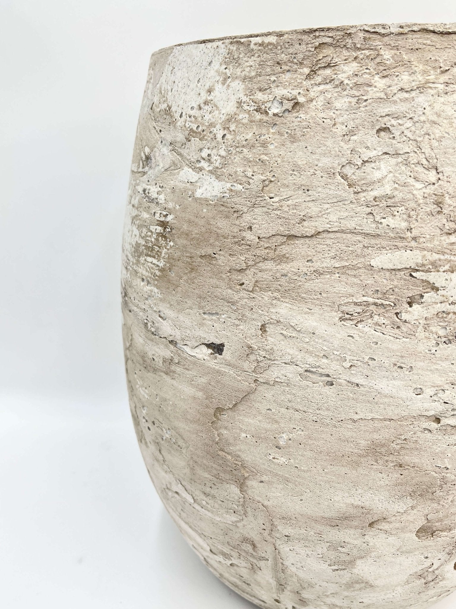 White Tall Planter Algar - Plant Pot 30cm - Indoor & Outdoor