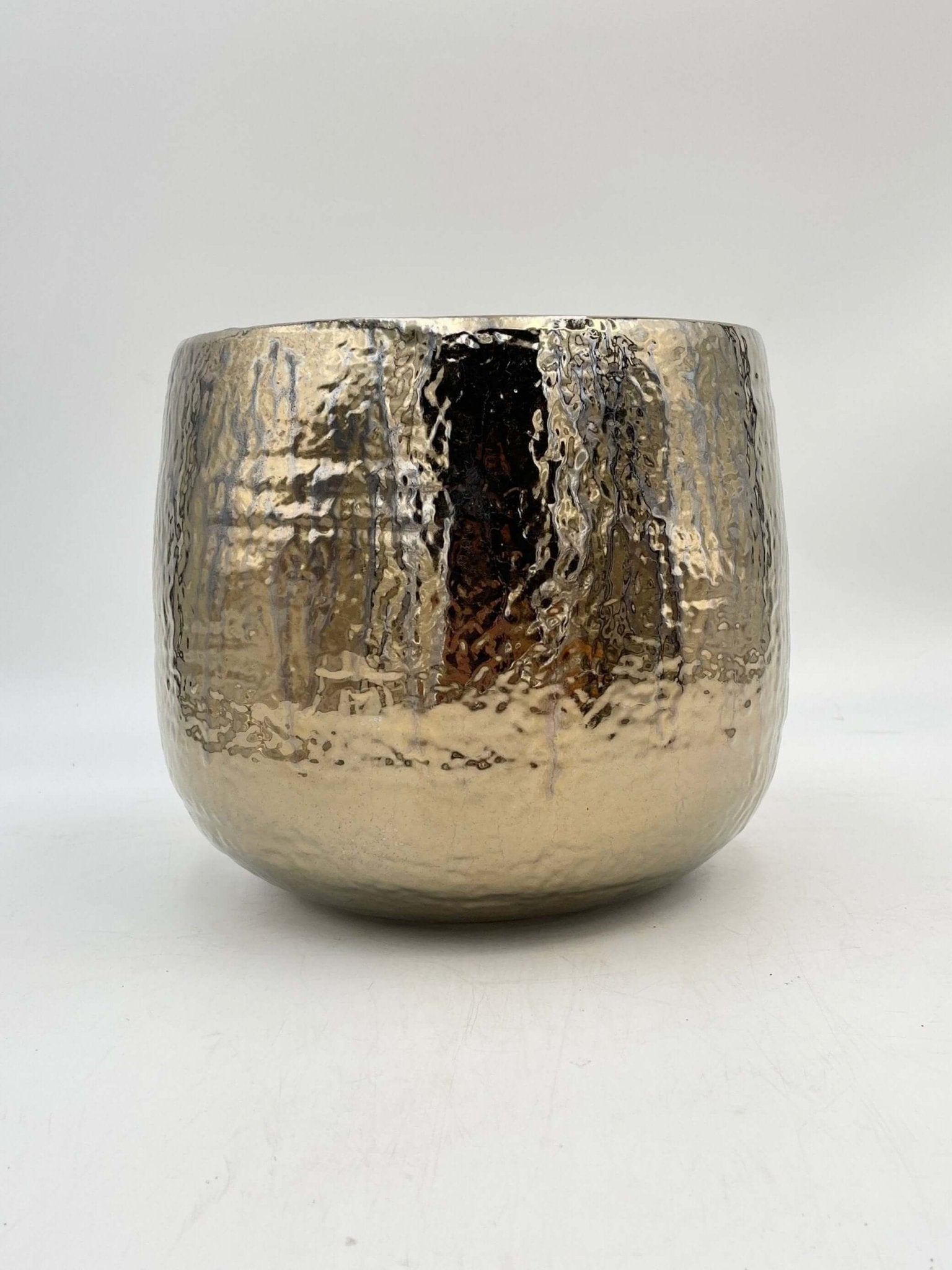 Yvette, Ceramic Plant Pots, Gold, Handmade Indoor Plant Pot in Multiple Sizes