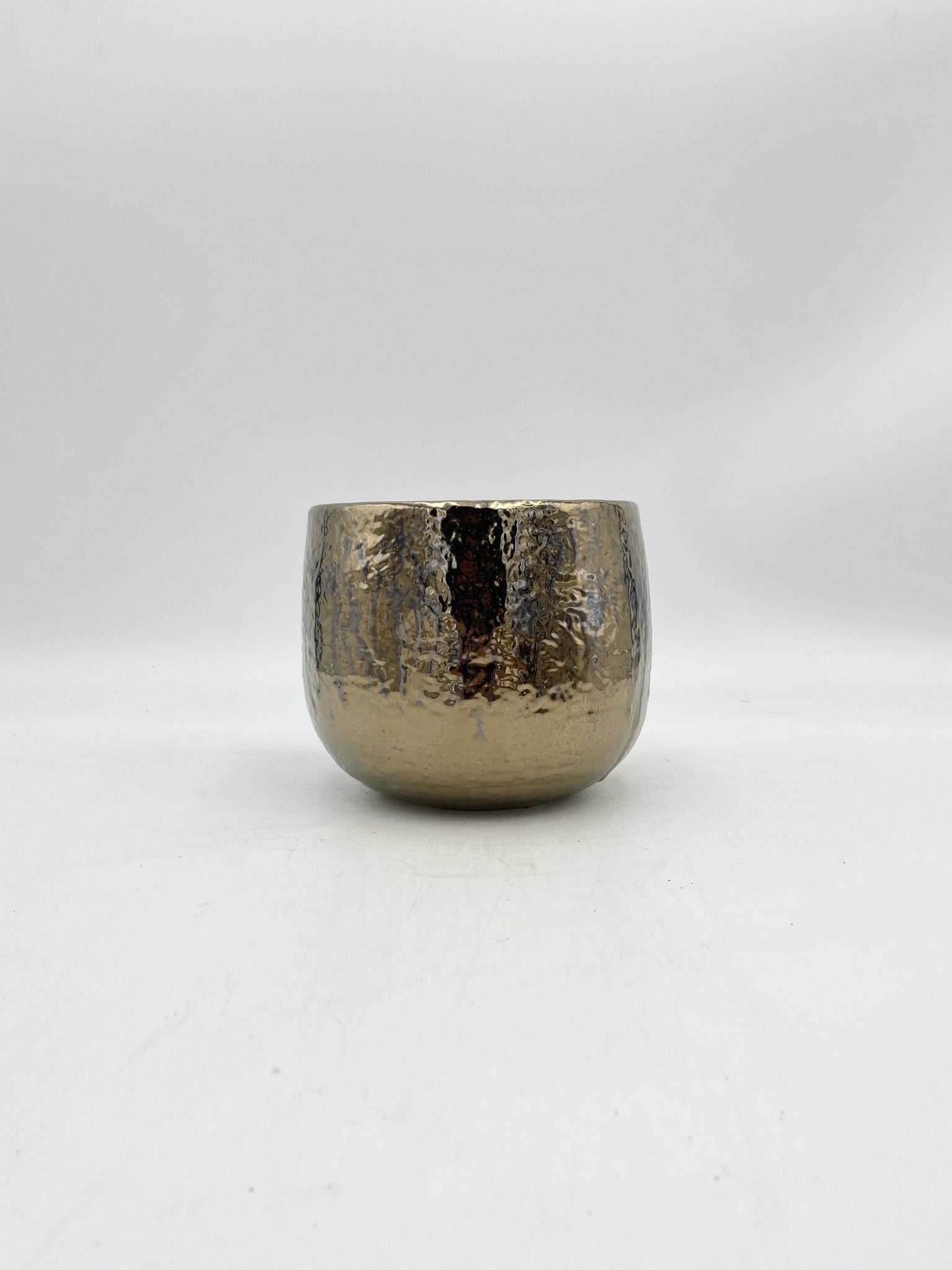 Yvette, Ceramic Plant Pots, Gold, Handmade Indoor Plant Pot in Multiple Sizes