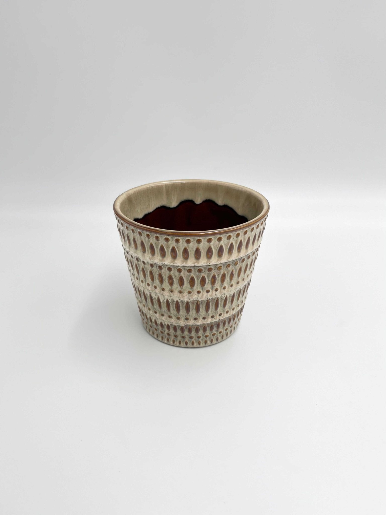 Avella Ceramic Plant Pots, Beige, D13cm