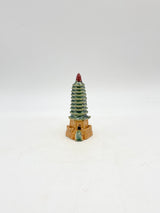 Bonsai Ceramic Ornament, Pagoda, H8cm, Traditional Feng Shui Pagoda For Success