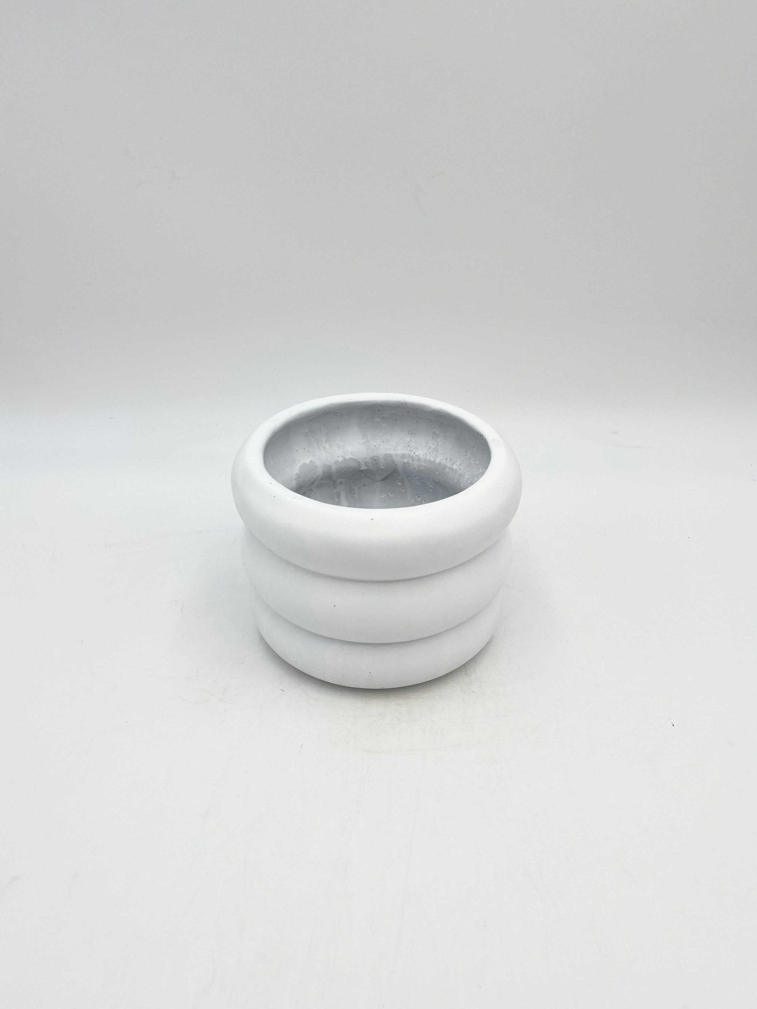 Cellio Cement House Plant Pot, White, D17cm