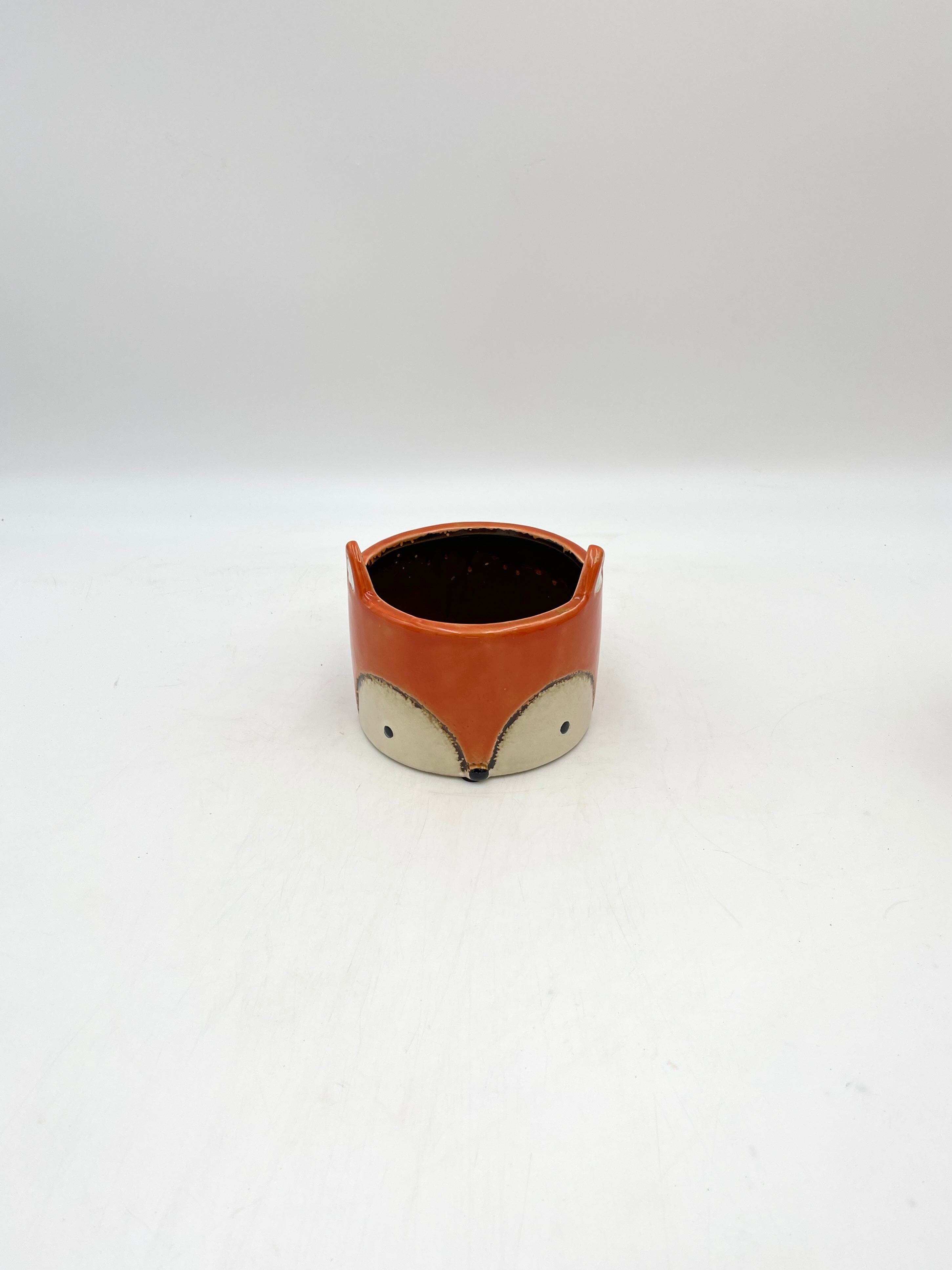 Ceramic Fox Houseplant Pots, D12cm