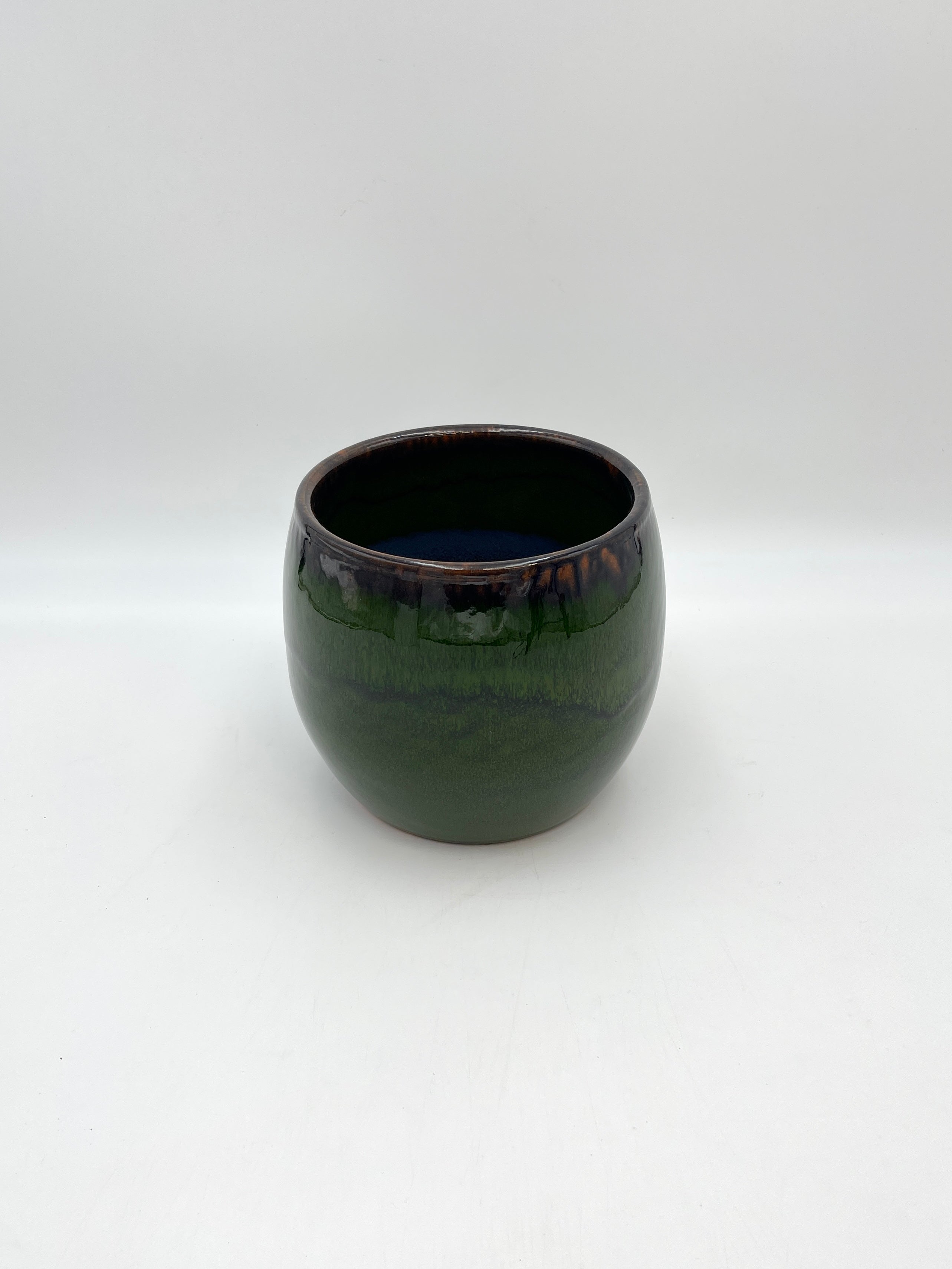 Charlotte Ceramic Plant Pots, Emerald Green, Handmade