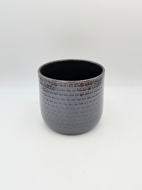 Deep Coffee Ceramic Indoor Plant Pot, D24cm