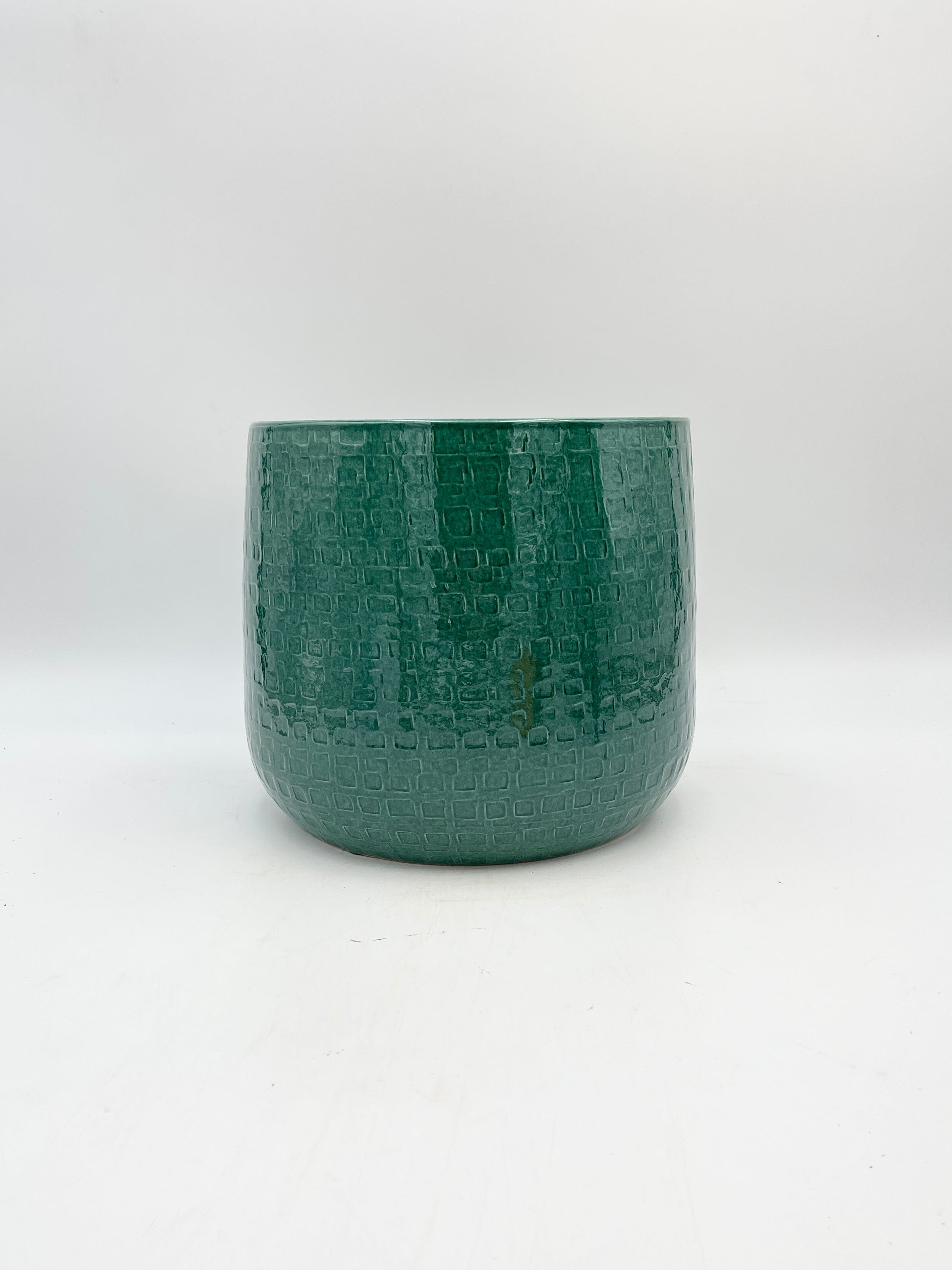 Emerald Floyd Ceramic Plant Pots, Green, Handmade