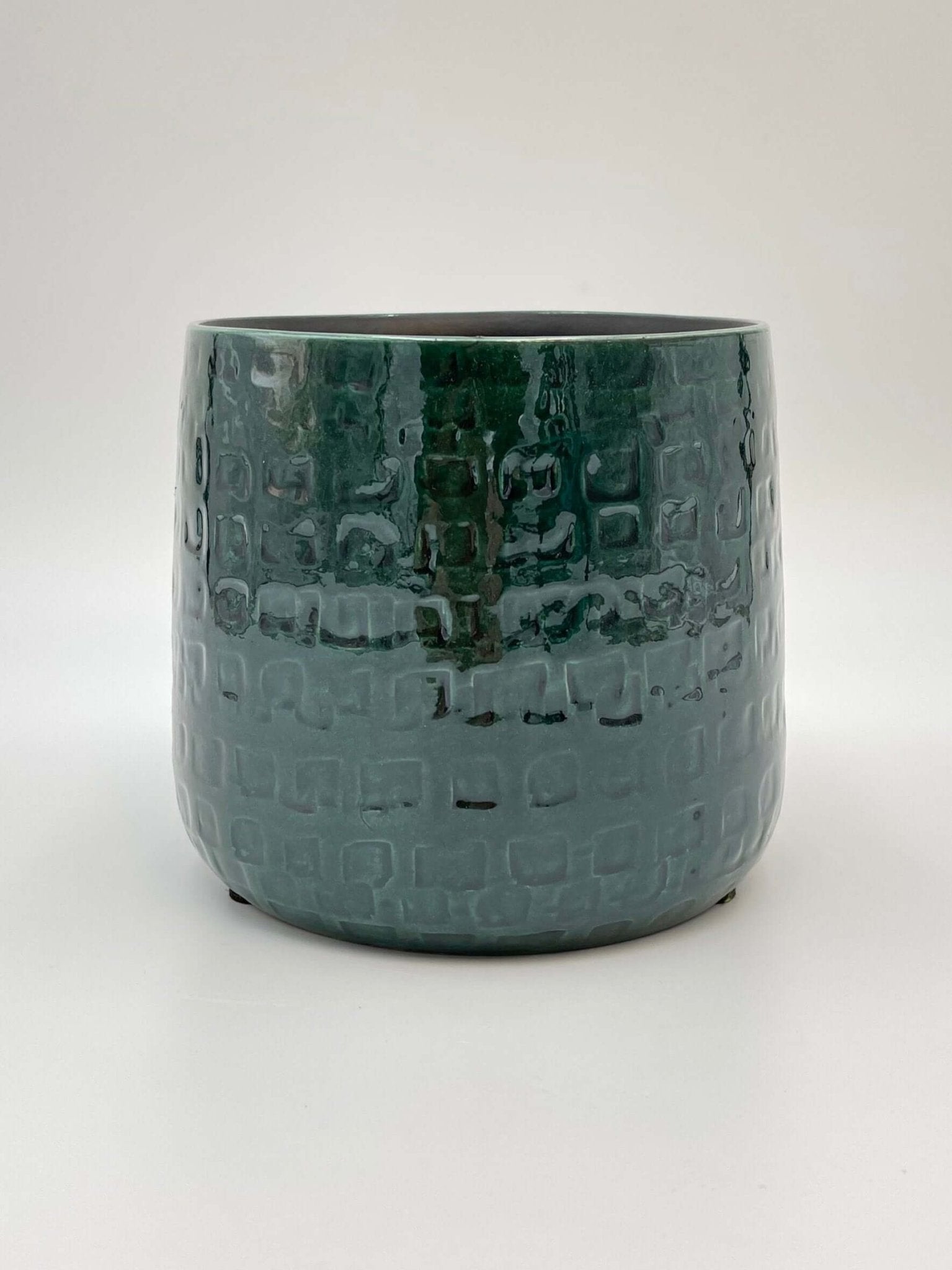 Emerald Floyd Ceramic Plant Pots, Green, Indoor Plant Pot in Multiple Sizes