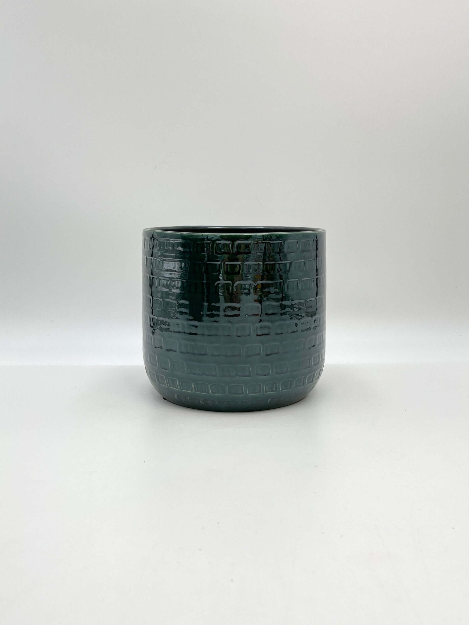 Emerald Floyd Ceramic Plant Pots, Green, Indoor Plant Pot in Multiple Sizes