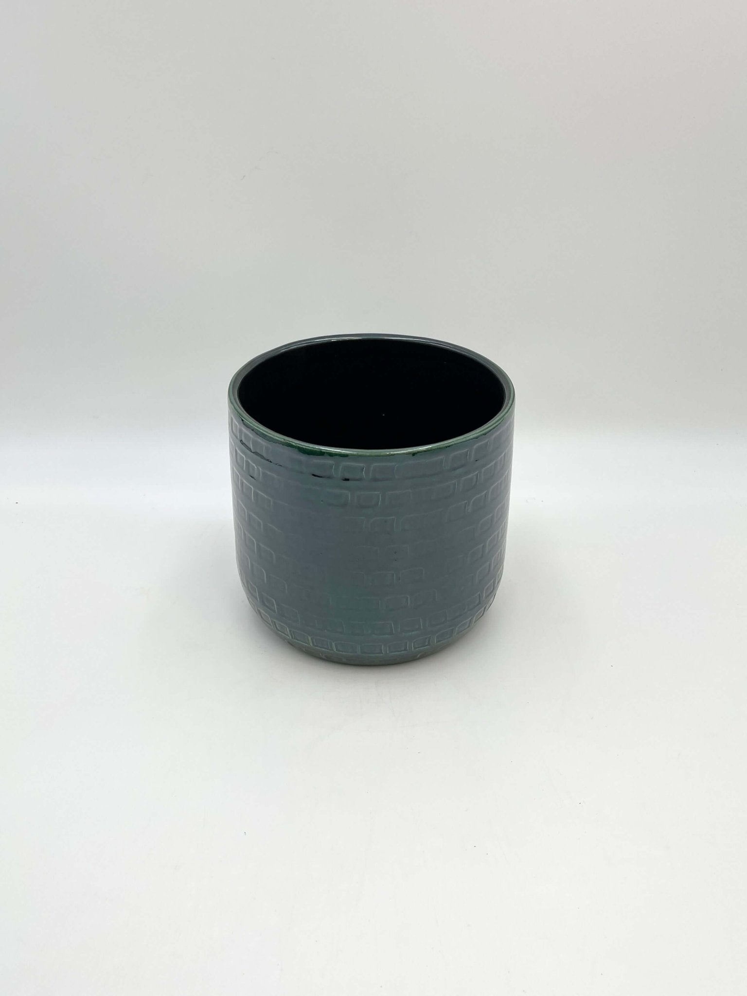 Emerald Floyd Ceramic Plant Pots, Green, Indoor Plant Pot in Multiple Sizes